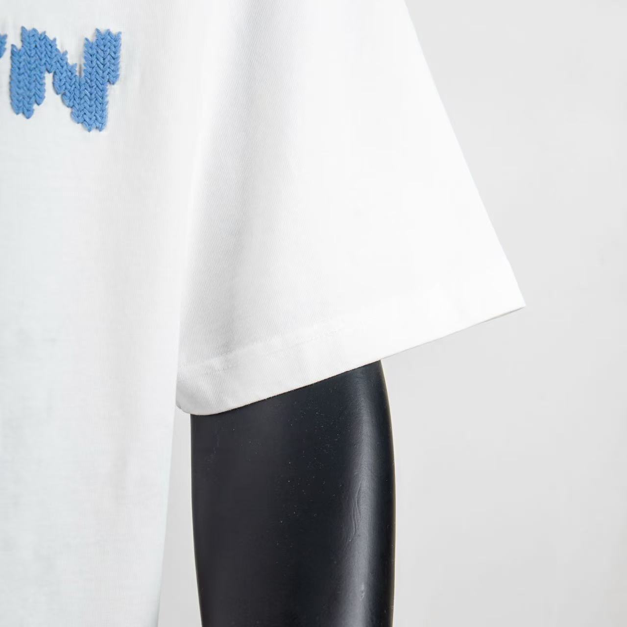     Louis Vuitton Embroidered Signature T-Shirt White 6015