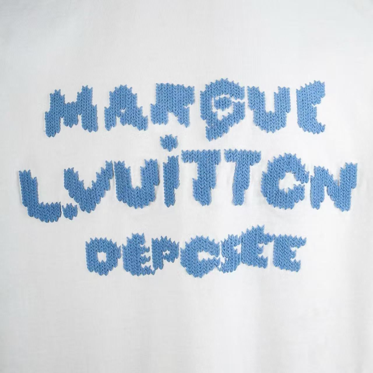     Louis Vuitton Embroidered Signature T-Shirt White 6015
