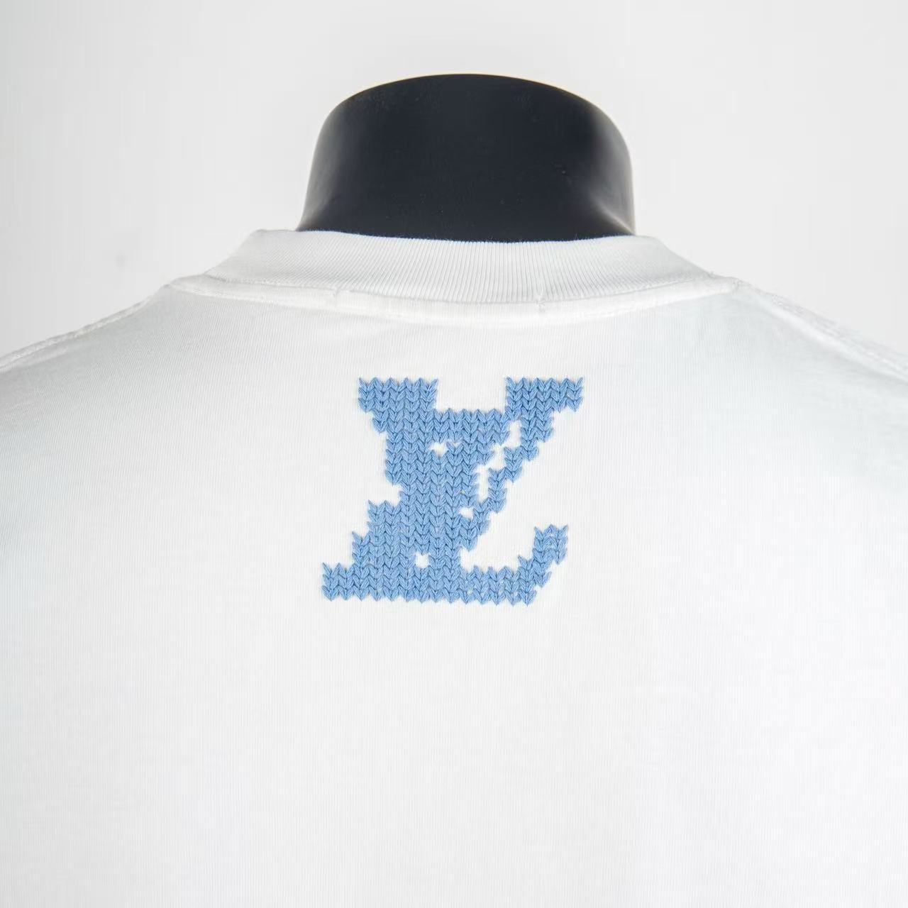     Louis Vuitton Embroidered Signature T-Shirt White 6015