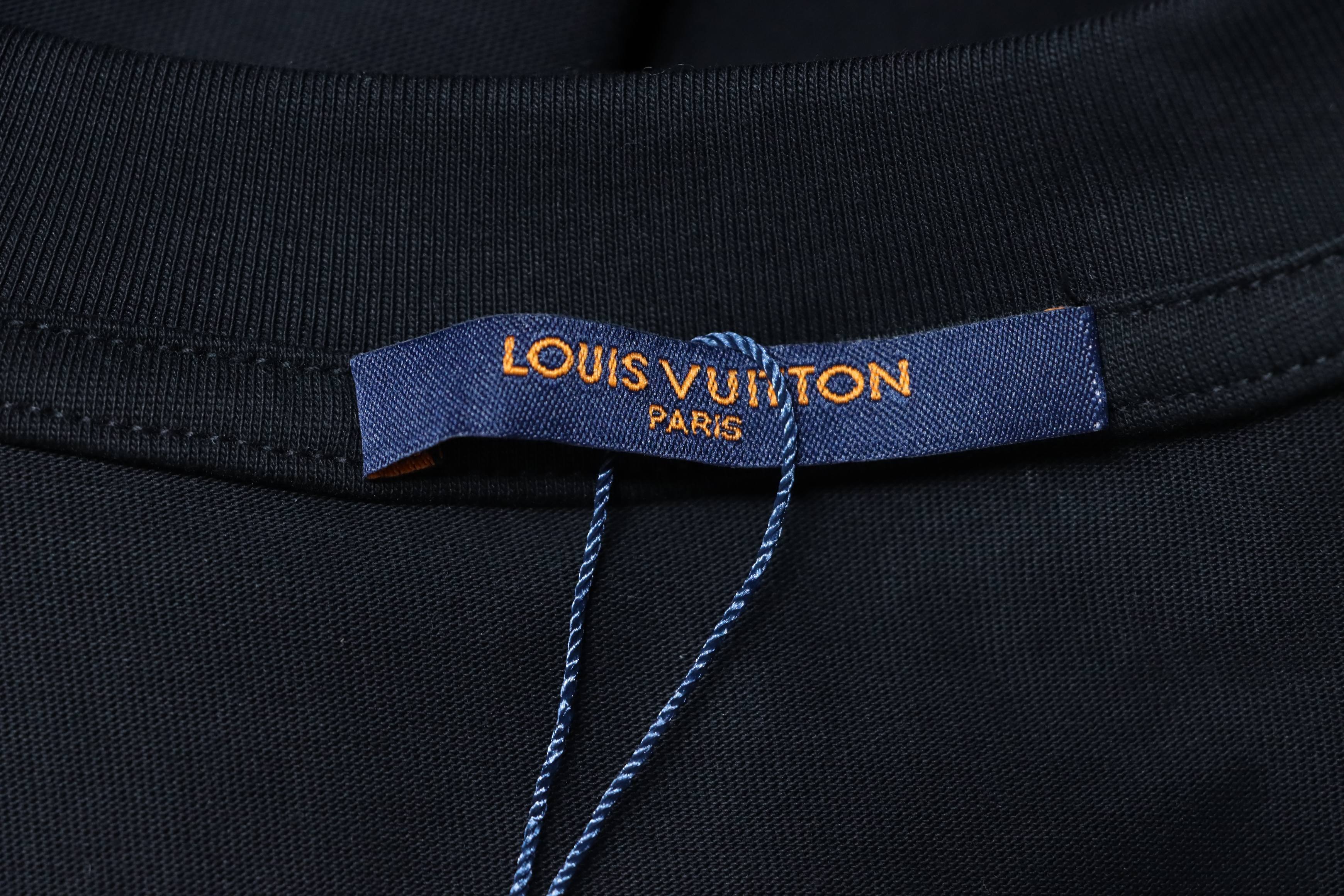     Louis Vuitton Embroidered Trainers T-Shirt Black