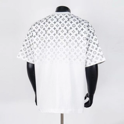 Top Quality     Louis Vuitton Gradient Cotton T-shirt White 6028 02