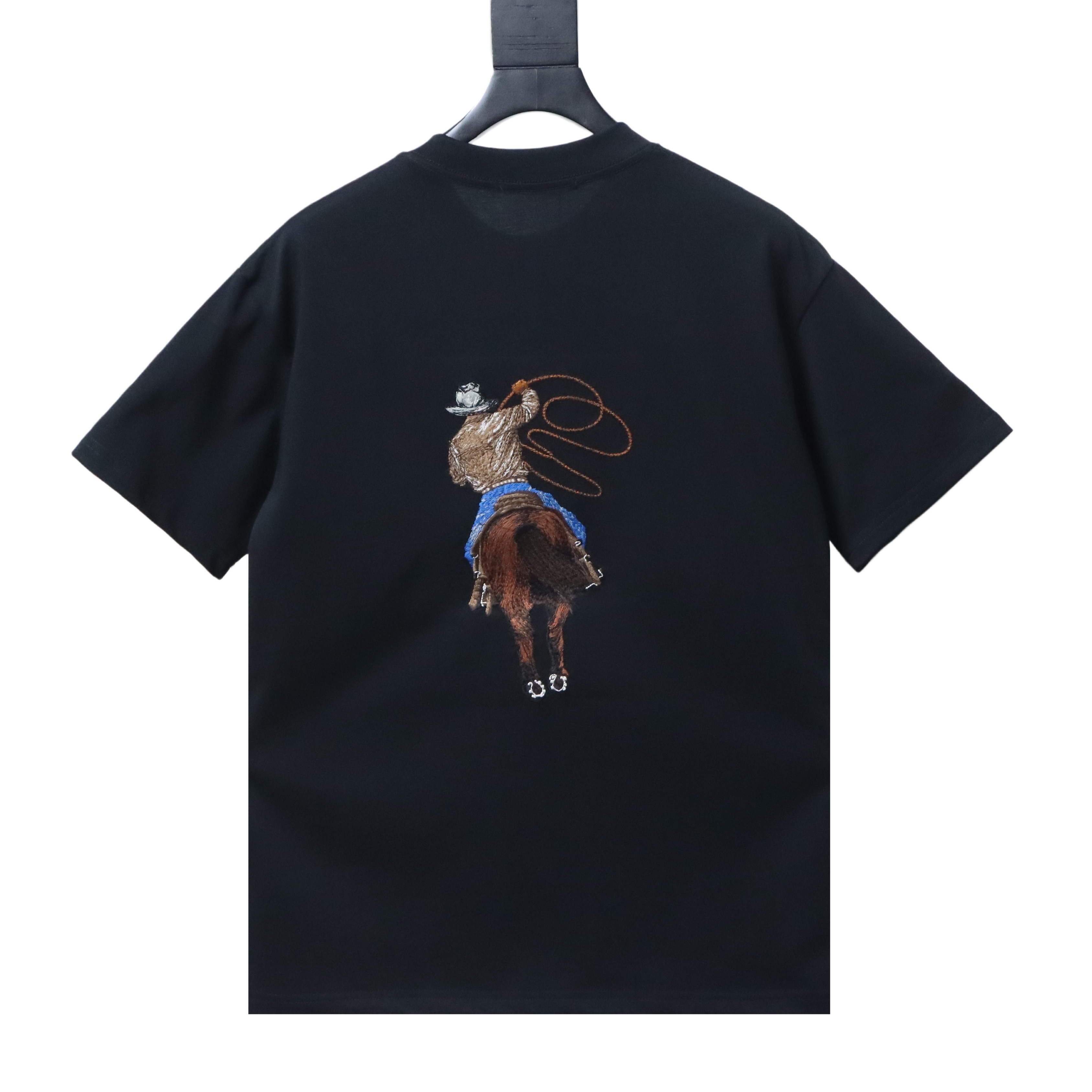     Louis Vuitton Graphic Embroidered Cotton T-Shirt Black