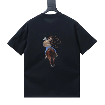 Top Quality     Louis Vuitton Graphic Embroidered Cotton T-Shirt Black 02