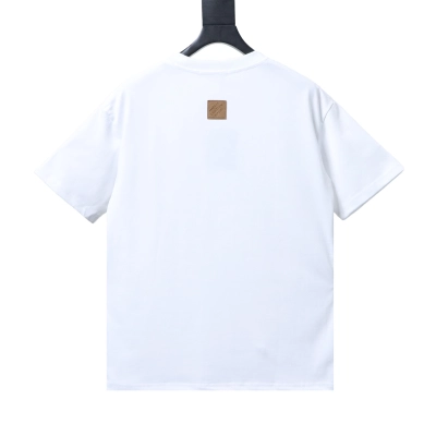 Top Quality     Louis Vuitton Crown Embroidery T-Shirt White 02