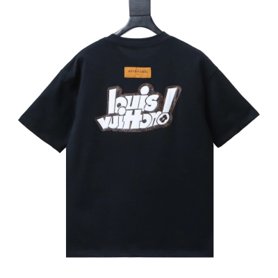 Top Quality     Louis Vuitton Letter Logo T-shirt Black 02