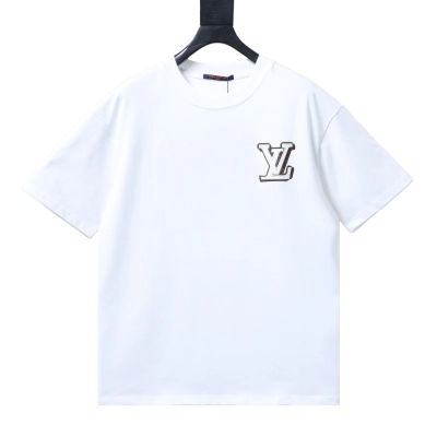Top Quality     Louis Vuitton Letter Logo T-shirt White 01