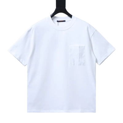 Top Quality     Louis Vuitton Subtle Pattern T-Shirt White 01