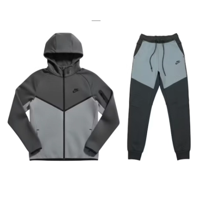 Nike Tech Fleece Windrunner Full Zip Hoodie & Jogger Set Anthracite Cool Grey Black 01