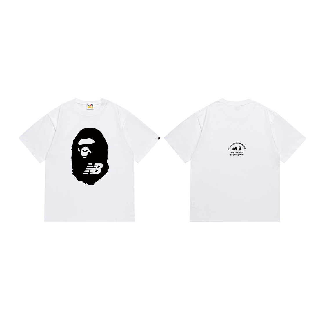 Top Quality BAPE x New Balance Ape Head Tee SC053 White