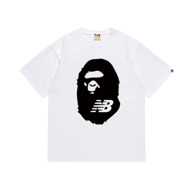 Top Quality BAPE x New Balance Ape Head Tee SC053 White 01