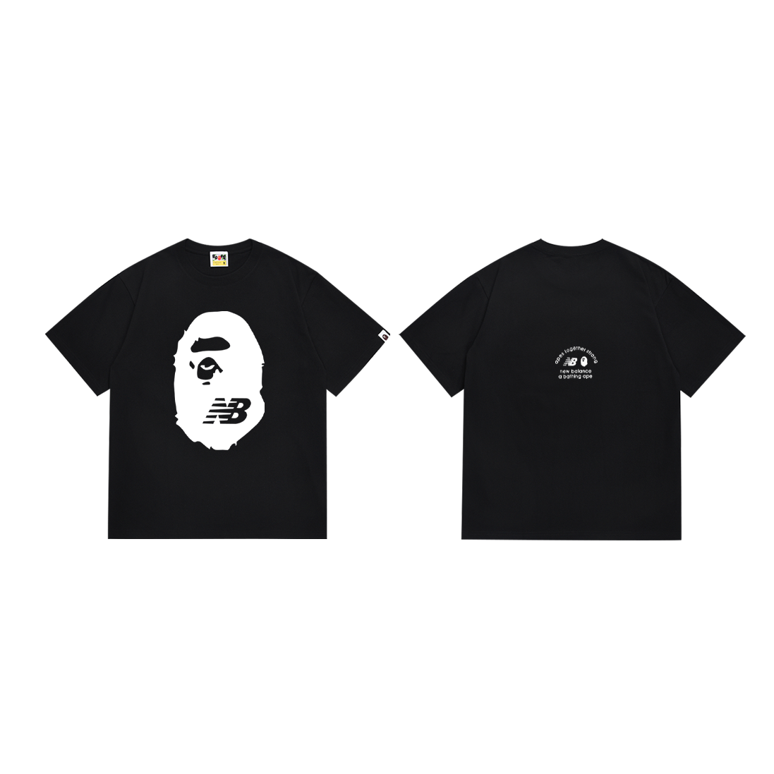 Top Quality BAPE x New Balance Ape Head Tee SC053 Black