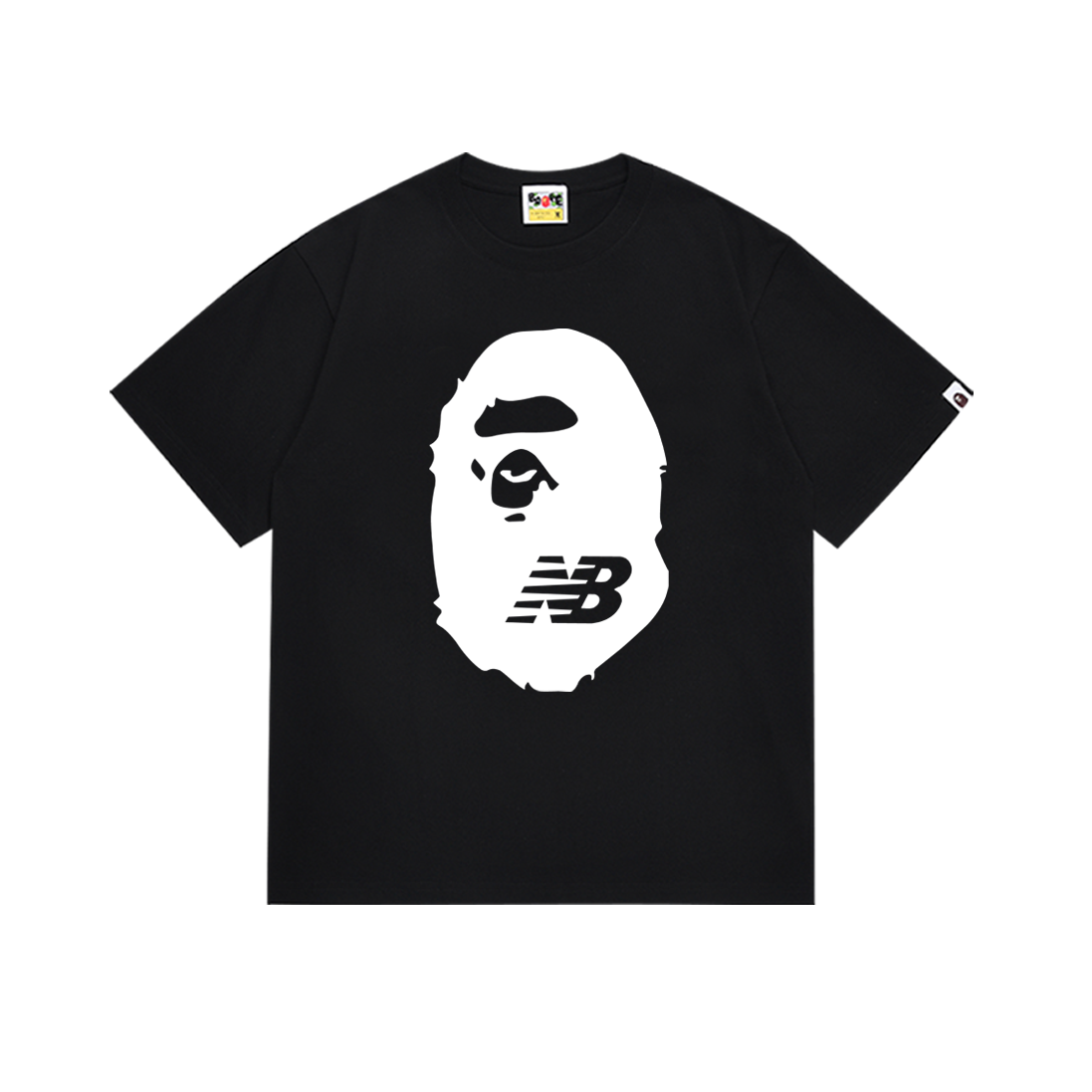Top Quality BAPE x New Balance Ape Head Tee SC053 Black