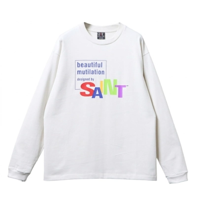  SAINT Mxxxxxx  Beautiful LS Tee White 01