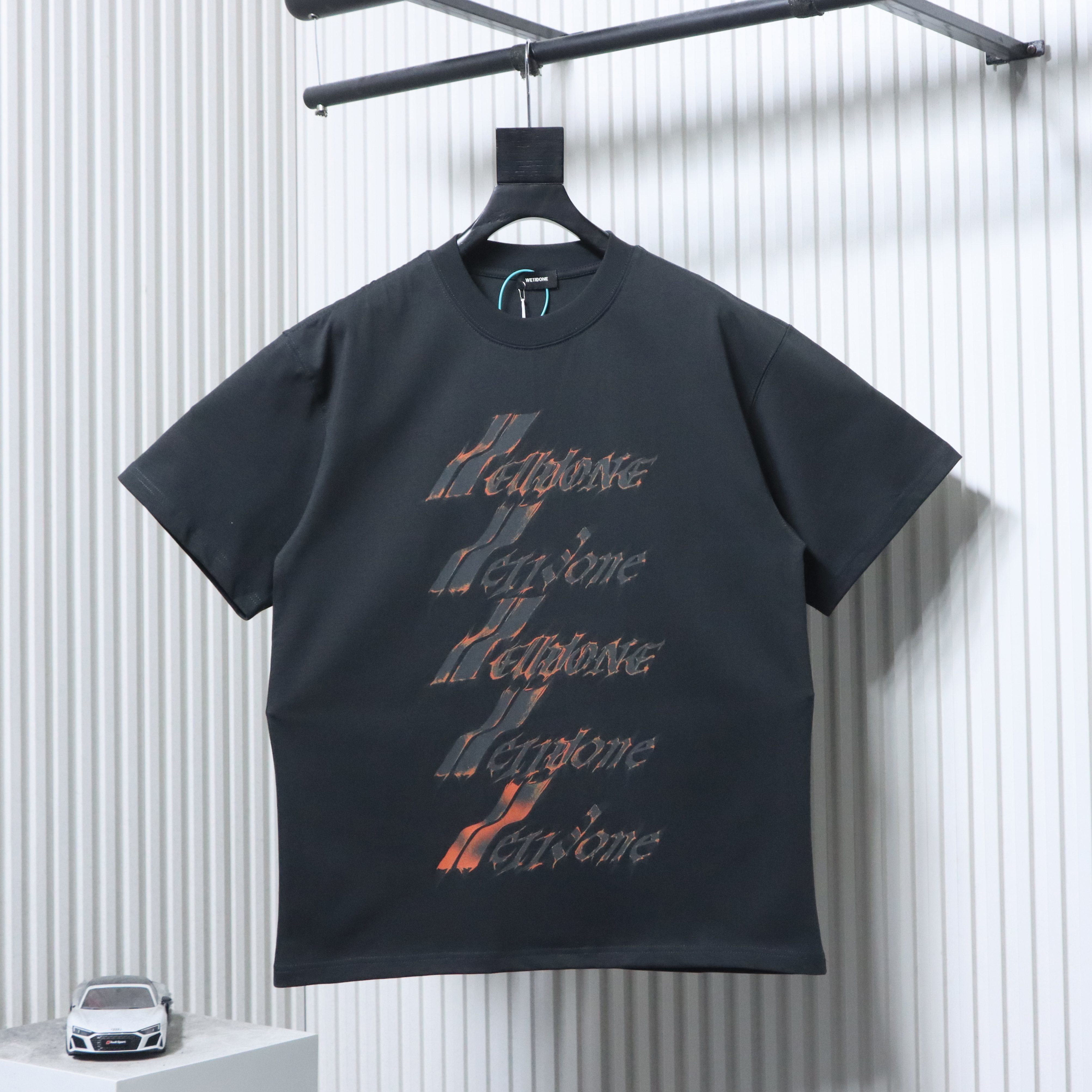    WE11DONE Spark Logo Graphic Long Sleeve T-Shirt