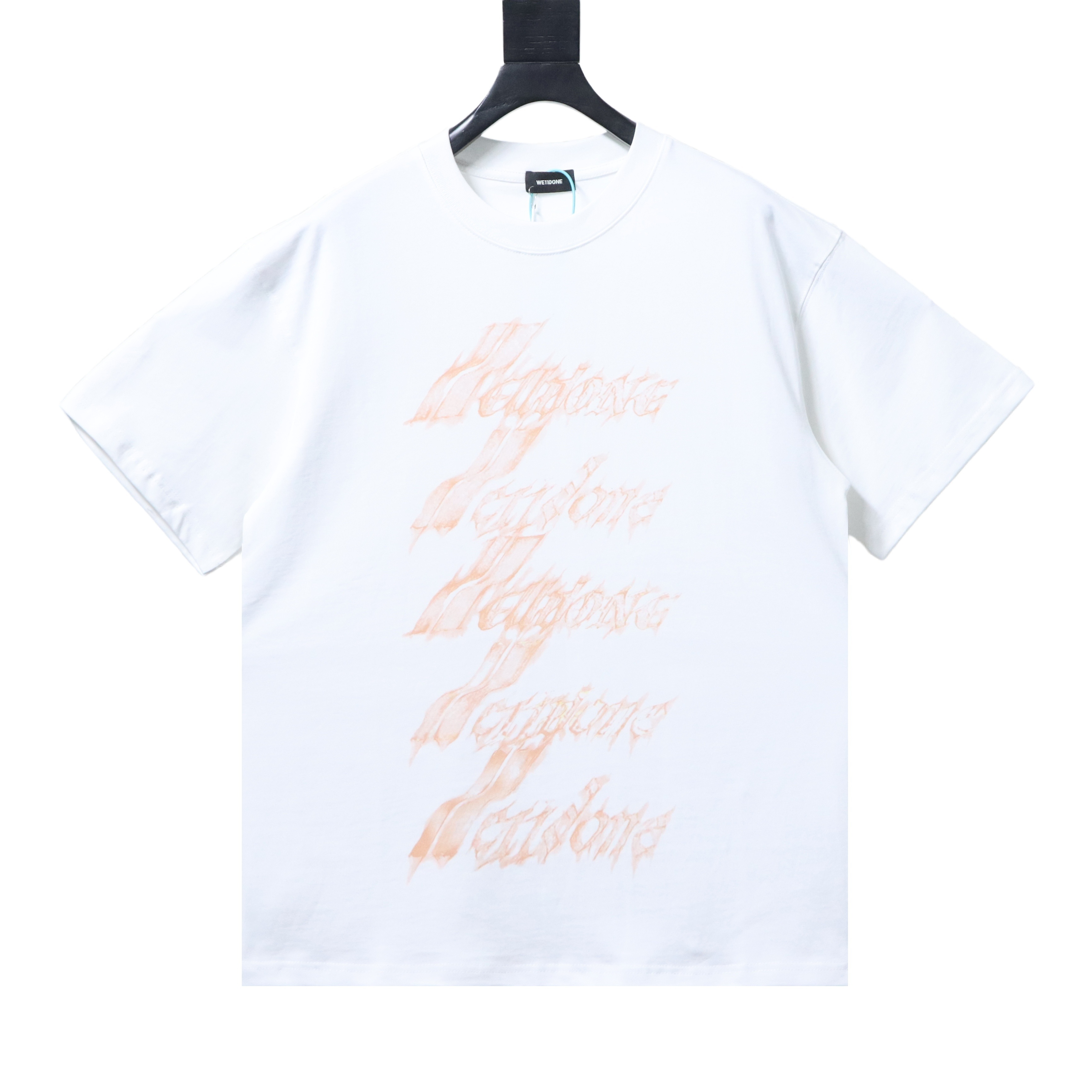    WE11DONE Spark Logo Graphic Long Sleeve T-Shirt White 