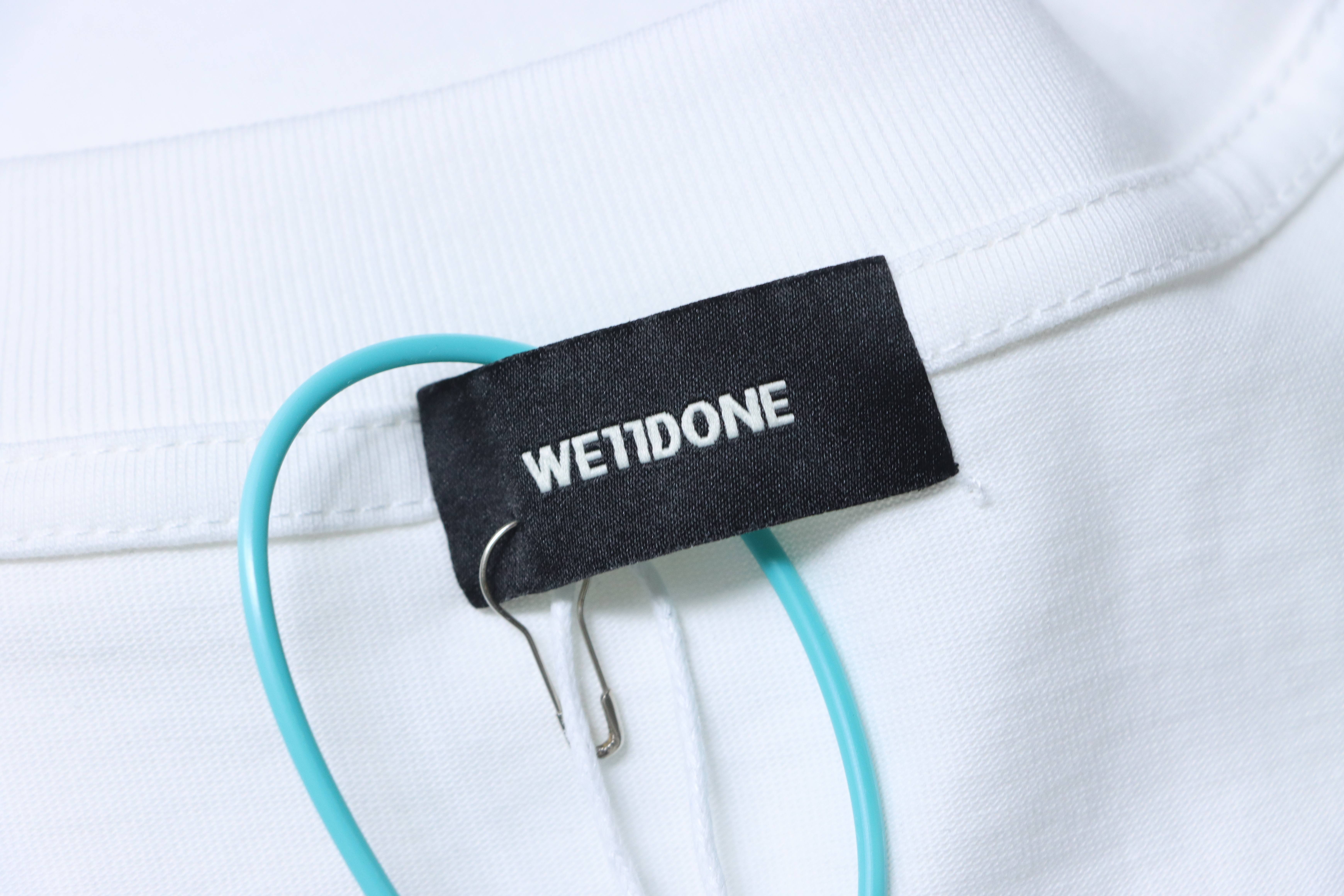    WE11DONE Spark Logo Graphic Long Sleeve T-Shirt White 