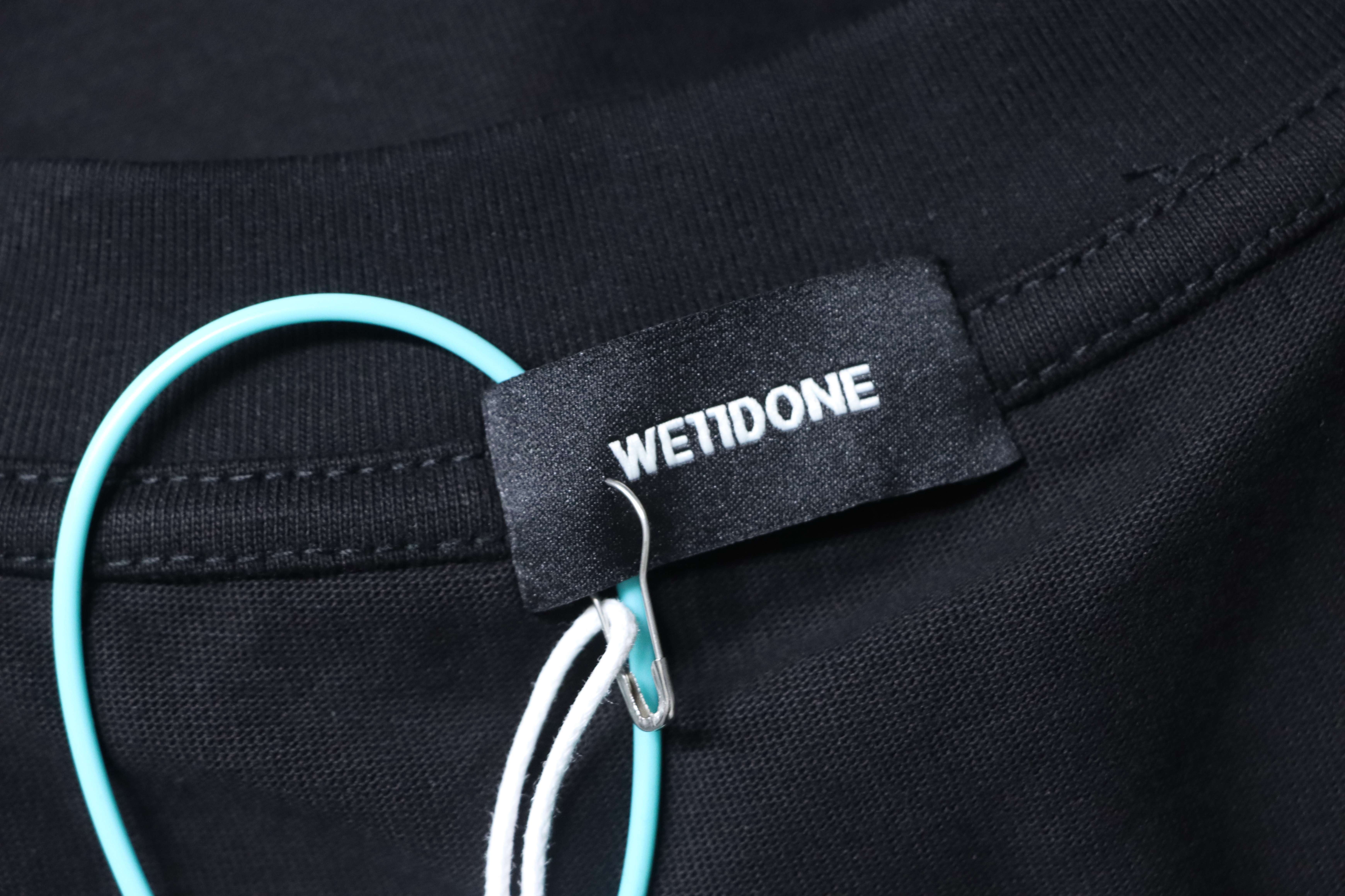    WE11DONE Black Multi-Logo T-Shirt