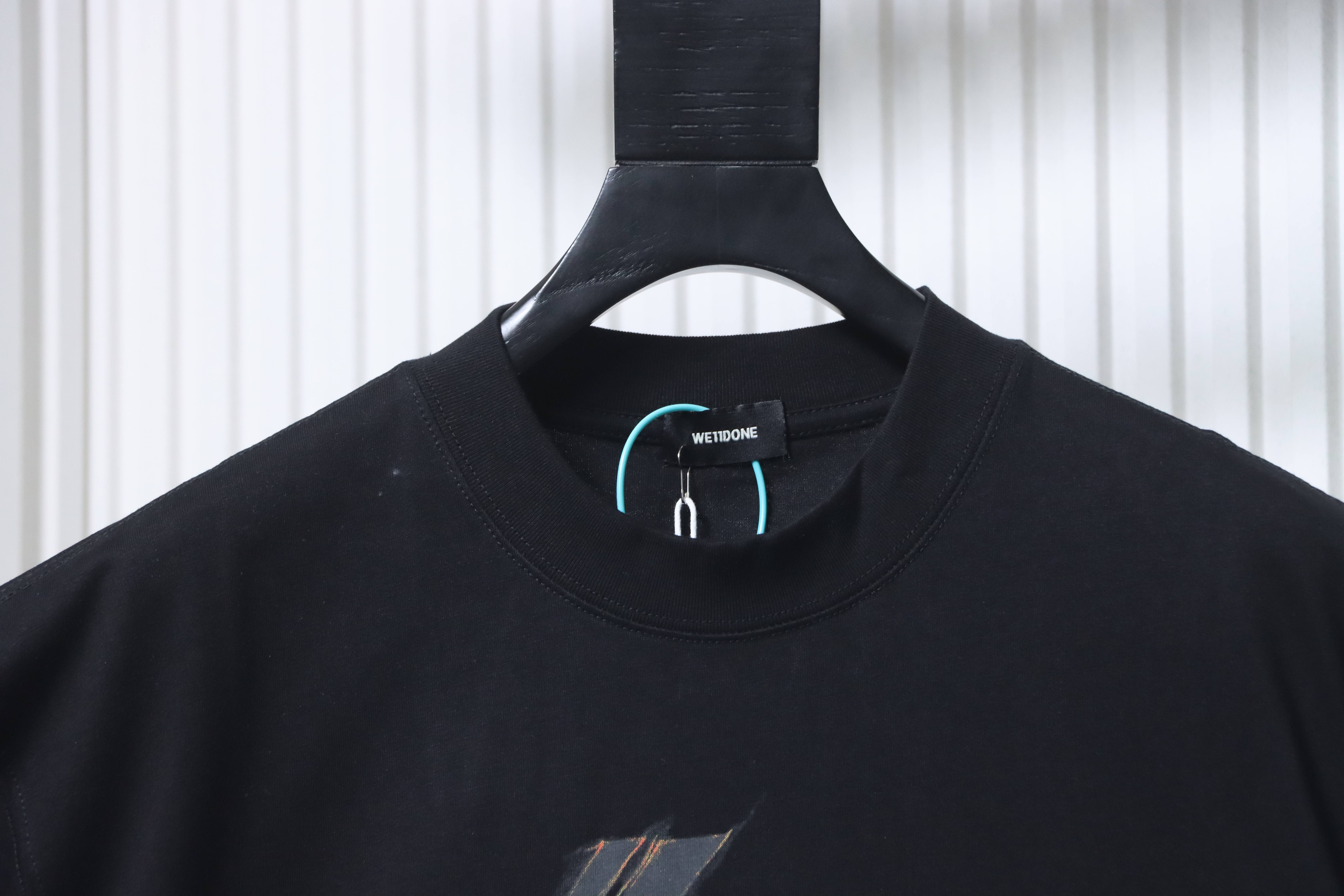    WE11DONE Spark Logo Graphic Long Sleeve T-Shirt Grey