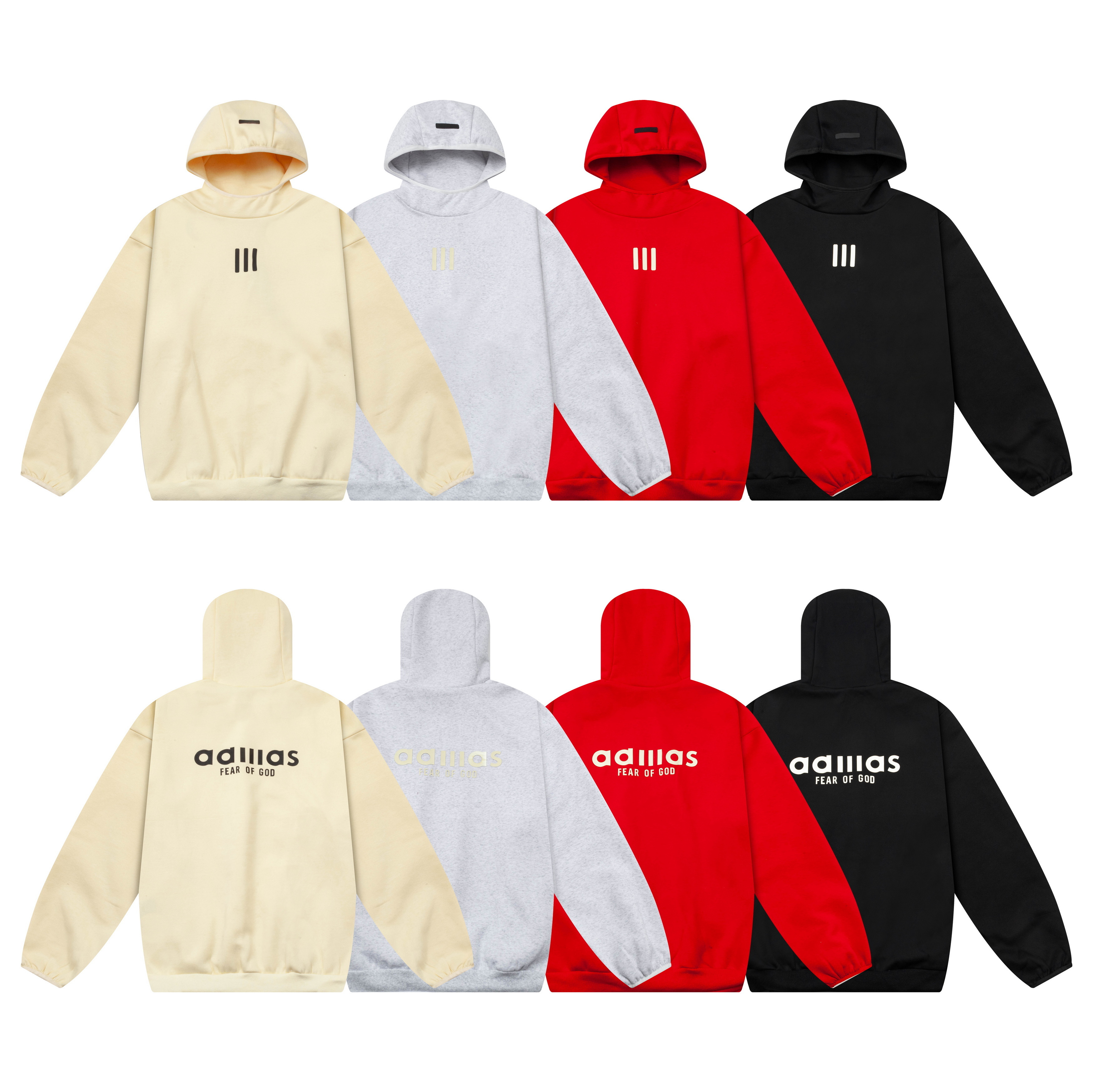     Adidas x Fear of God Graphic Print Mock Neck Hoodie 2249
