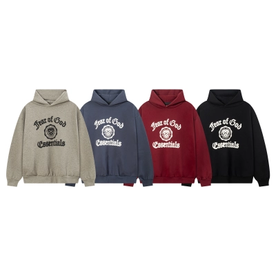 Top Quality     Fear of God Essentials Heavy Fleece Vintage Shrunken Hoodie 2257 01