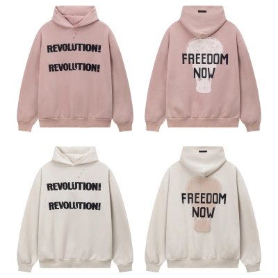 Top Quality     Fear of God Revolution Distressed Cotton Hoodie 2279 01