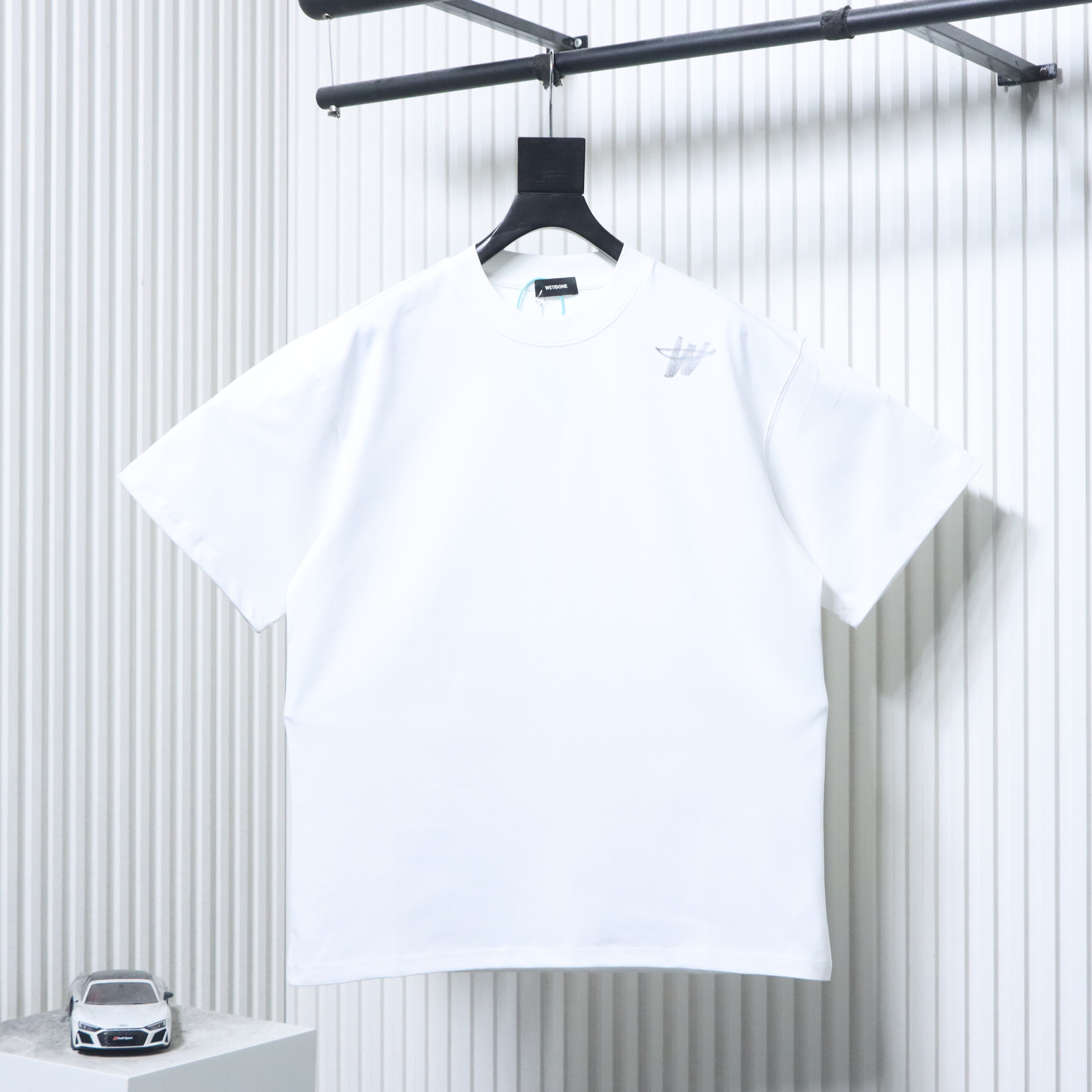    We11done White Cotton Logo T-Shirt