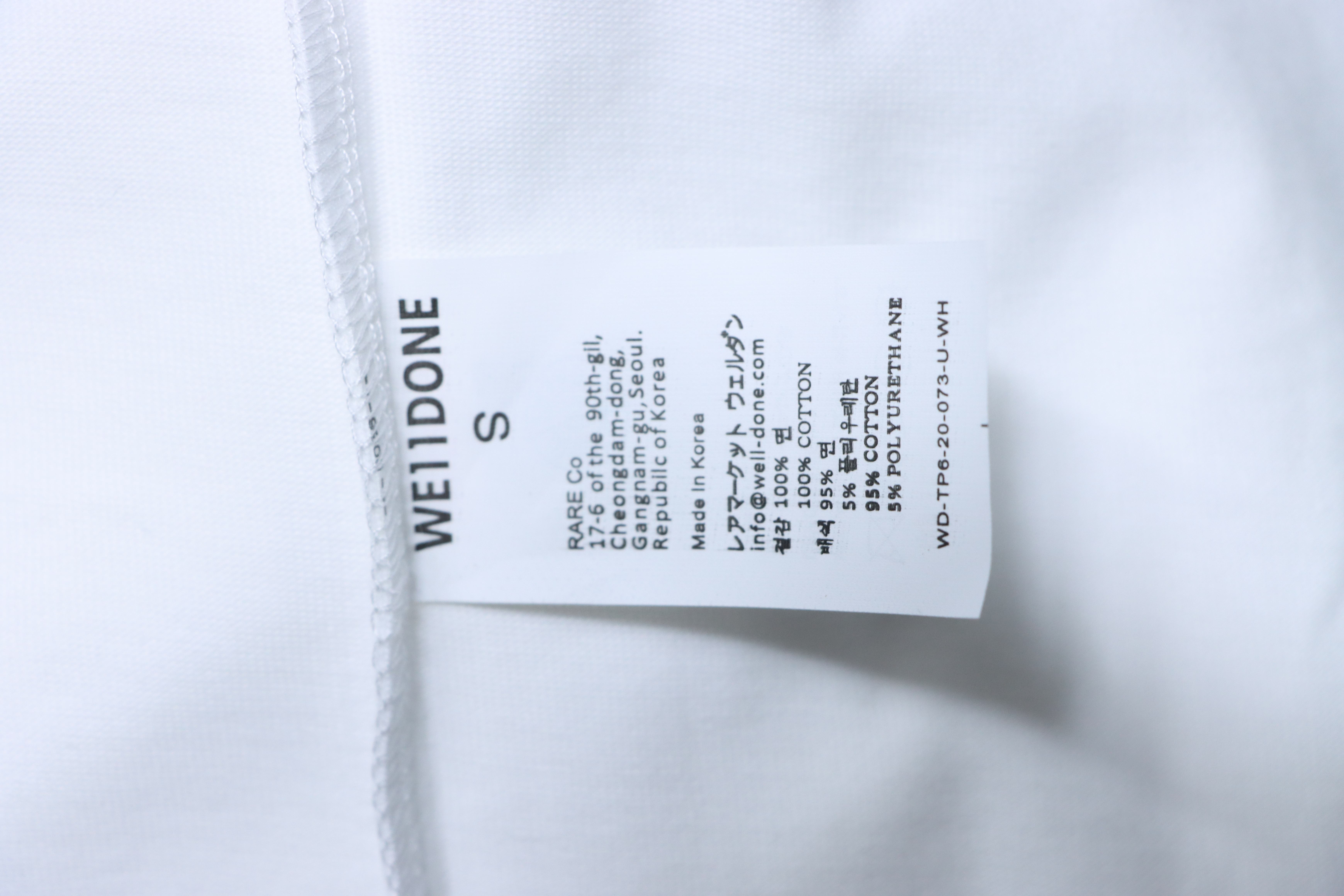   We11done White Cotton Logo T-Shirt