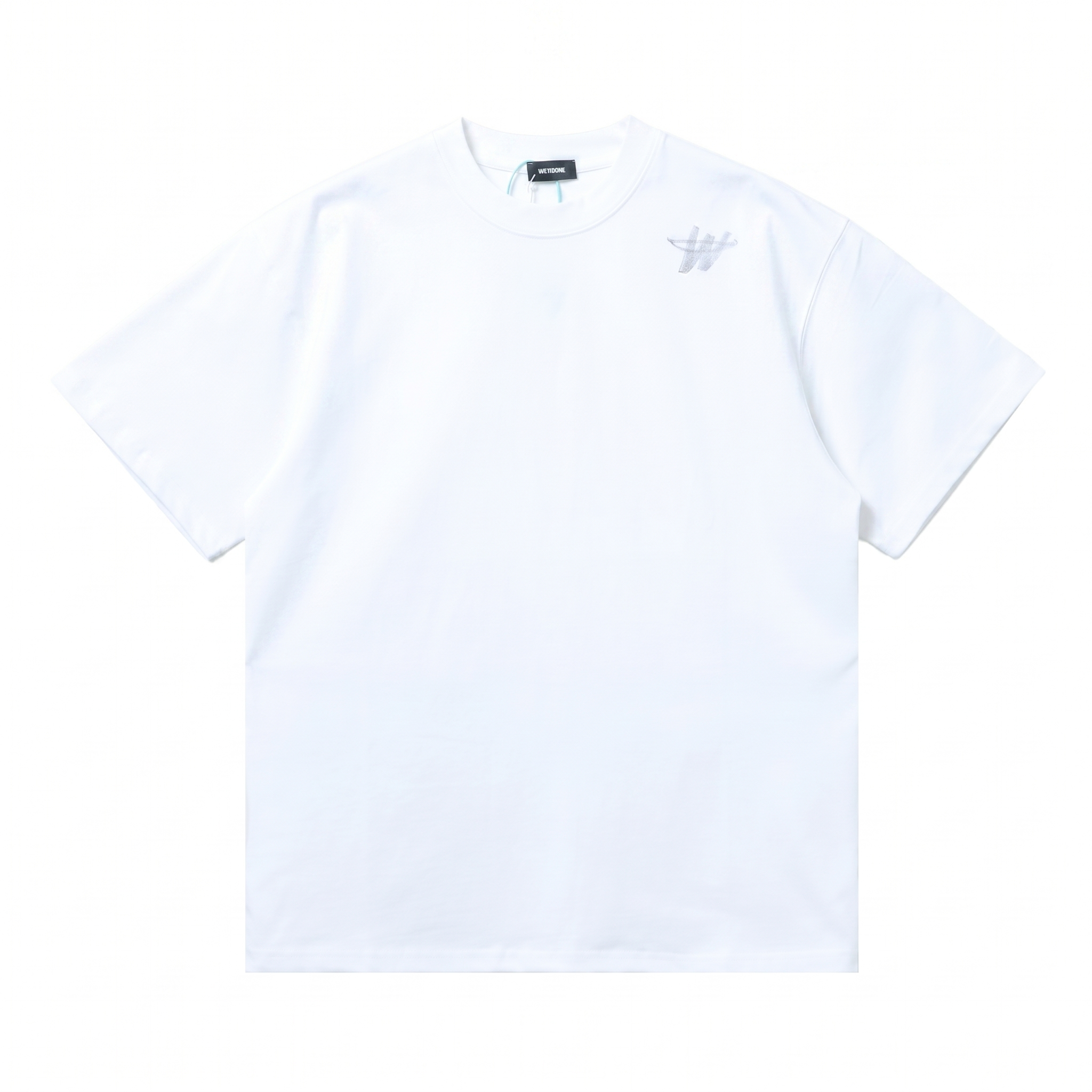    We11done White Cotton Logo T-Shirt