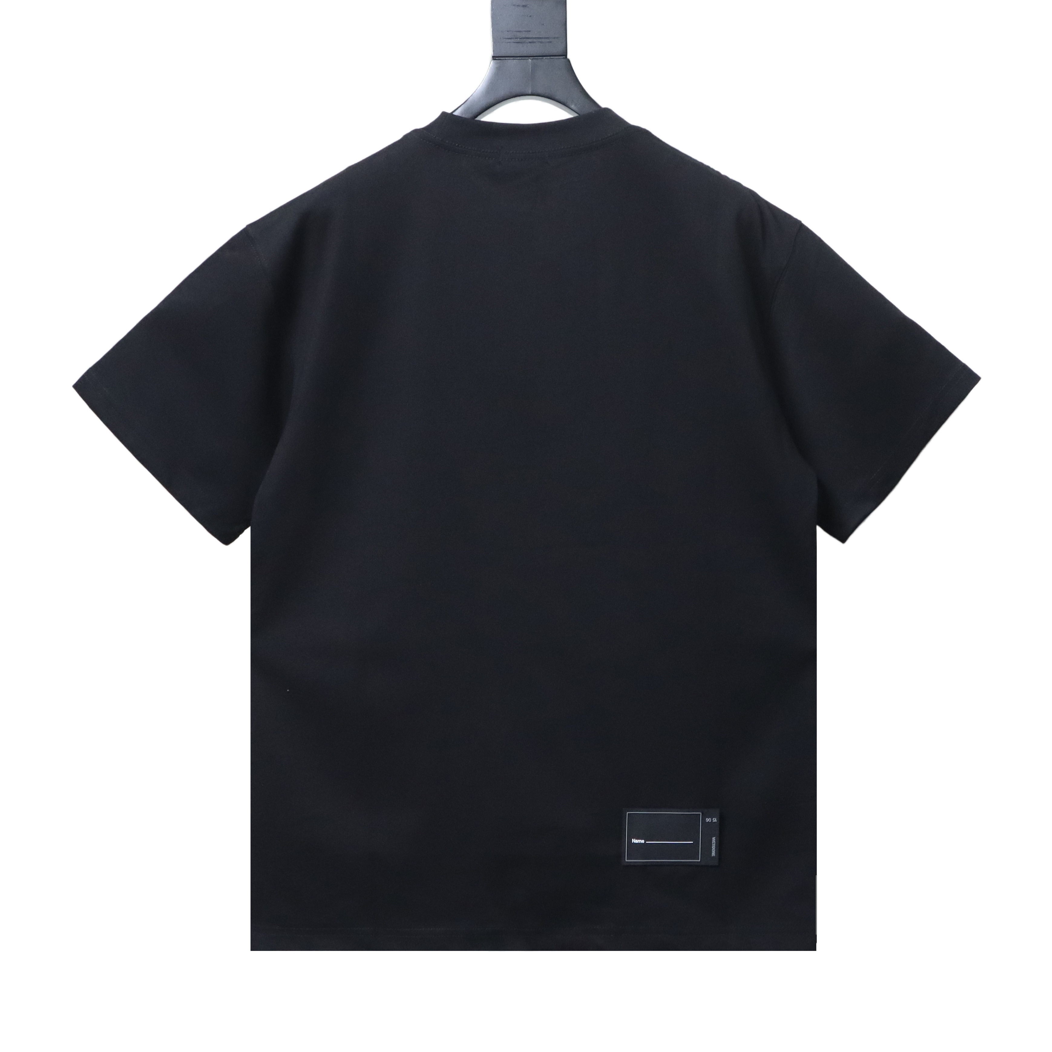    We11done Black Cotton Logo T-Shirt