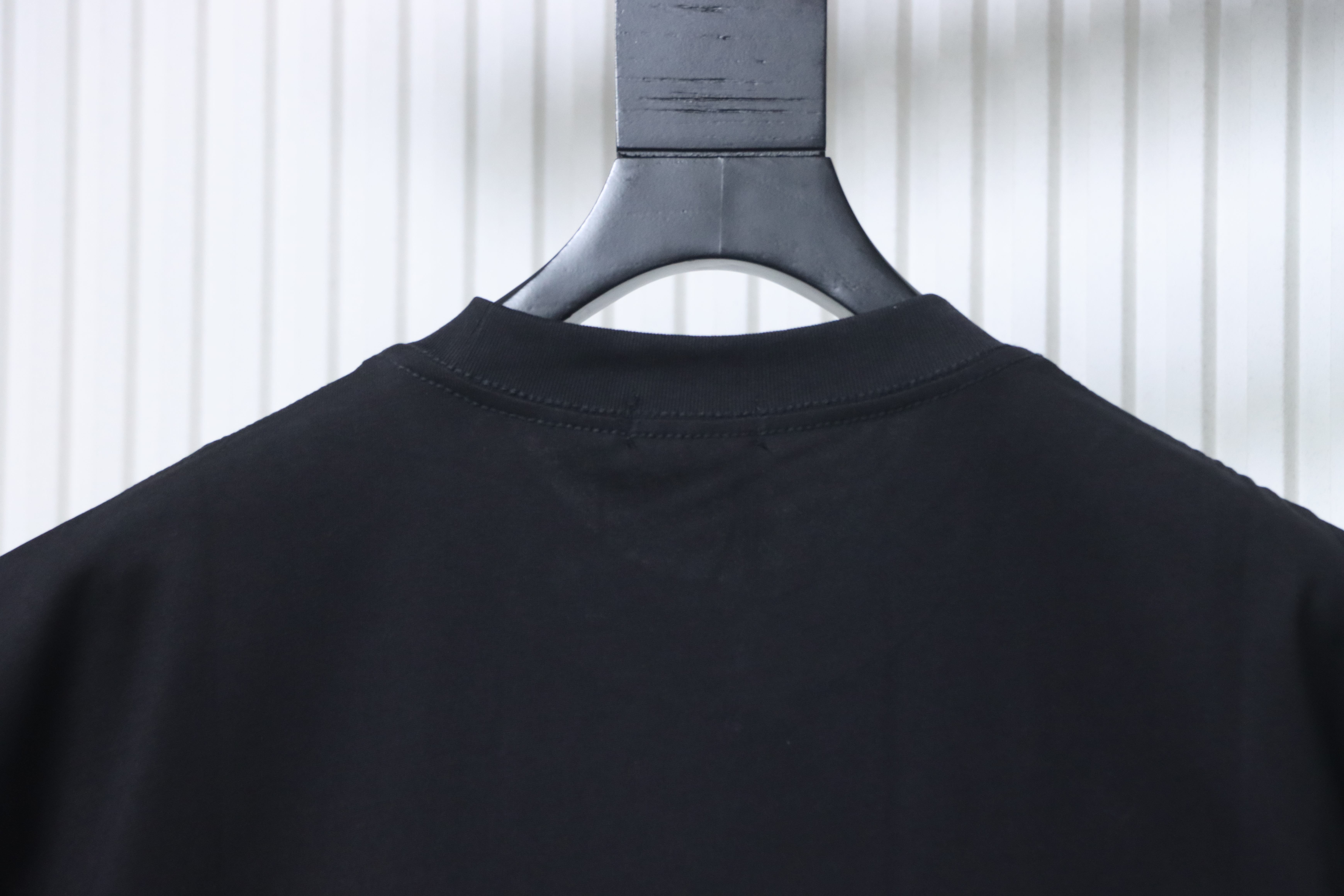    We11done Black Cotton Logo T-Shirt