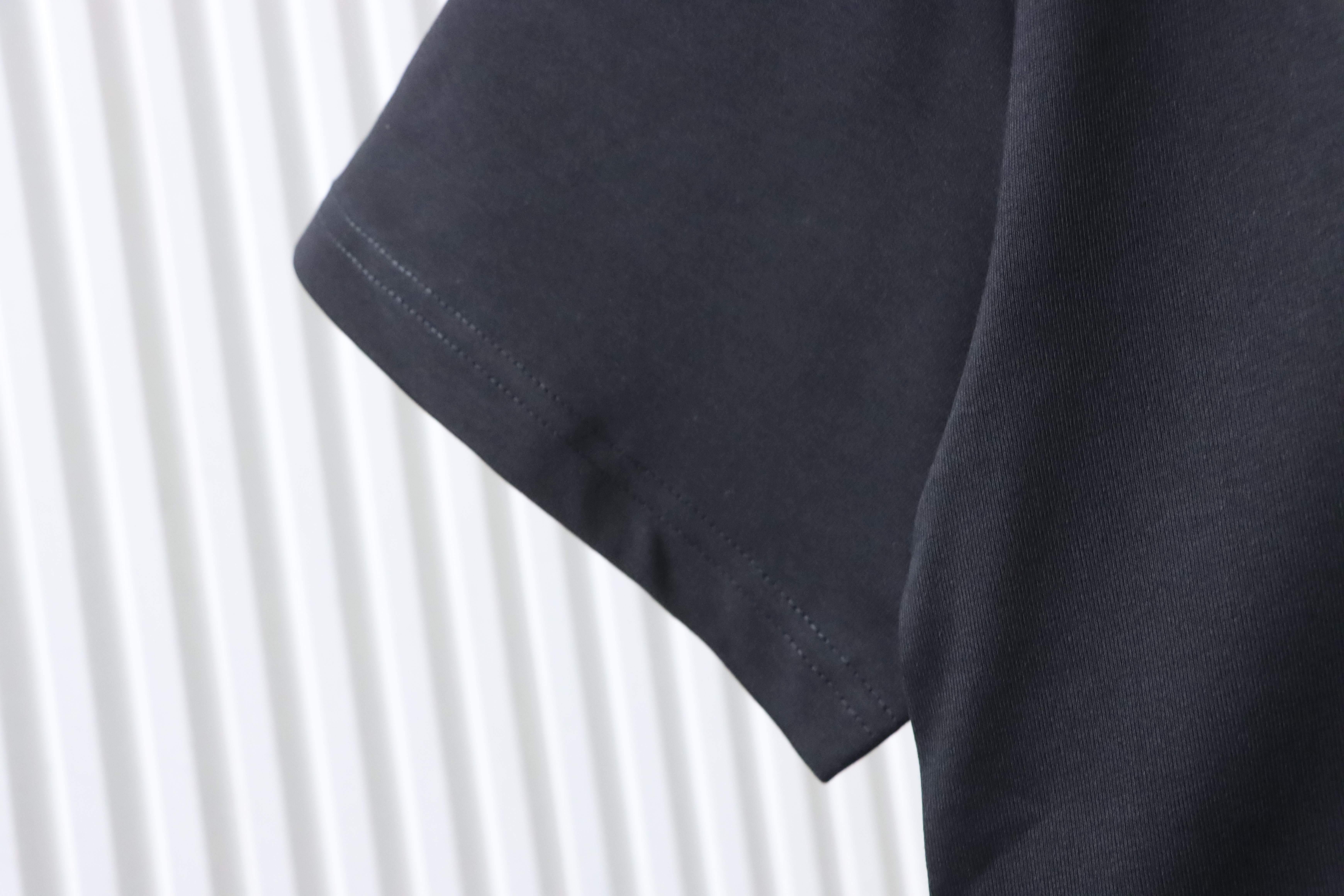    We11done Black Cotton Logo T-Shirt
