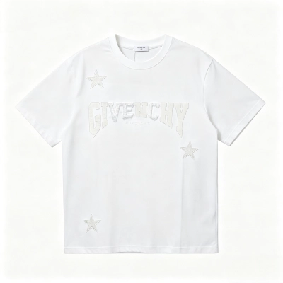  Givenchy Stars Embroidered T-shirt White 01