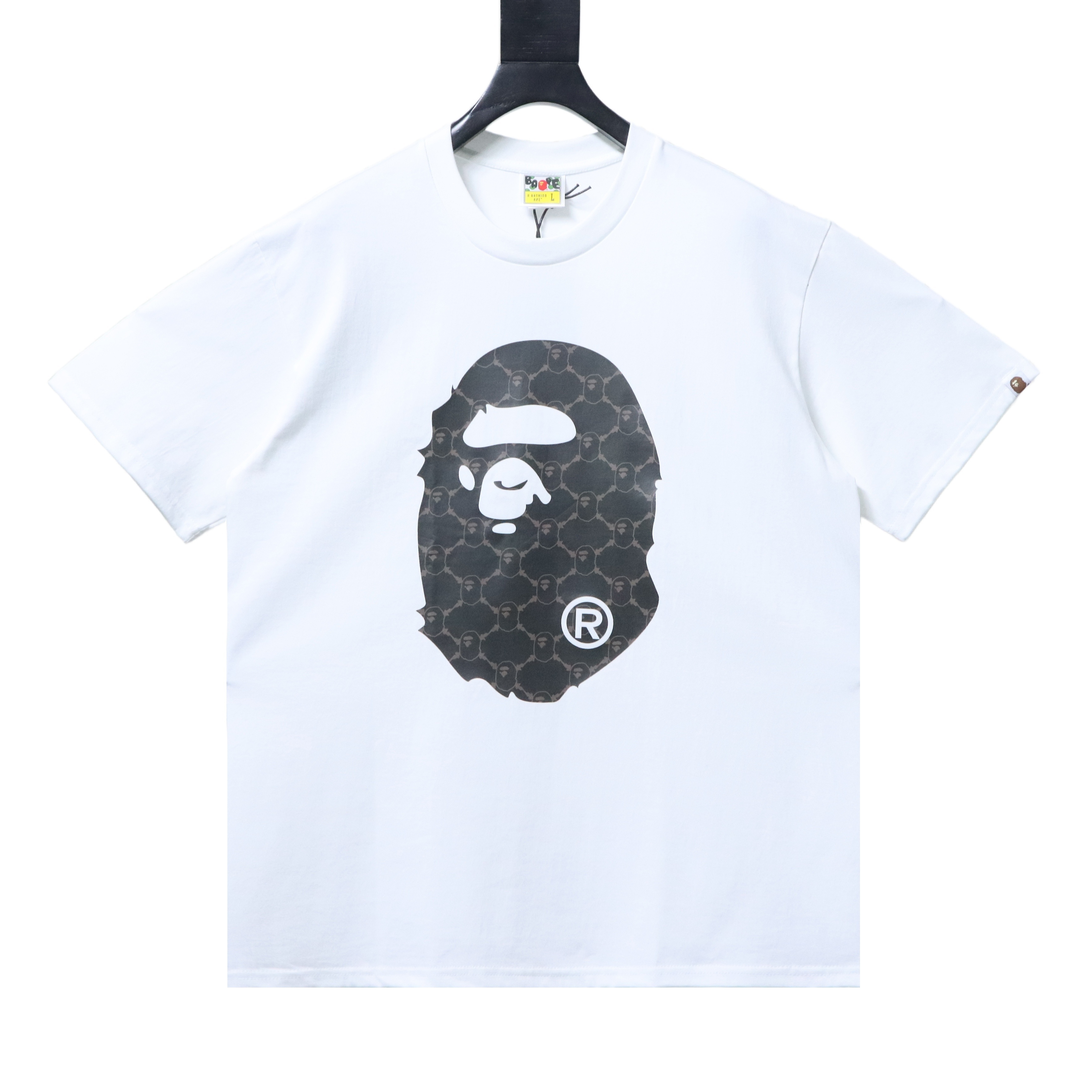 BAPE College Monogram Ape Head Relaxed Fit Tee White