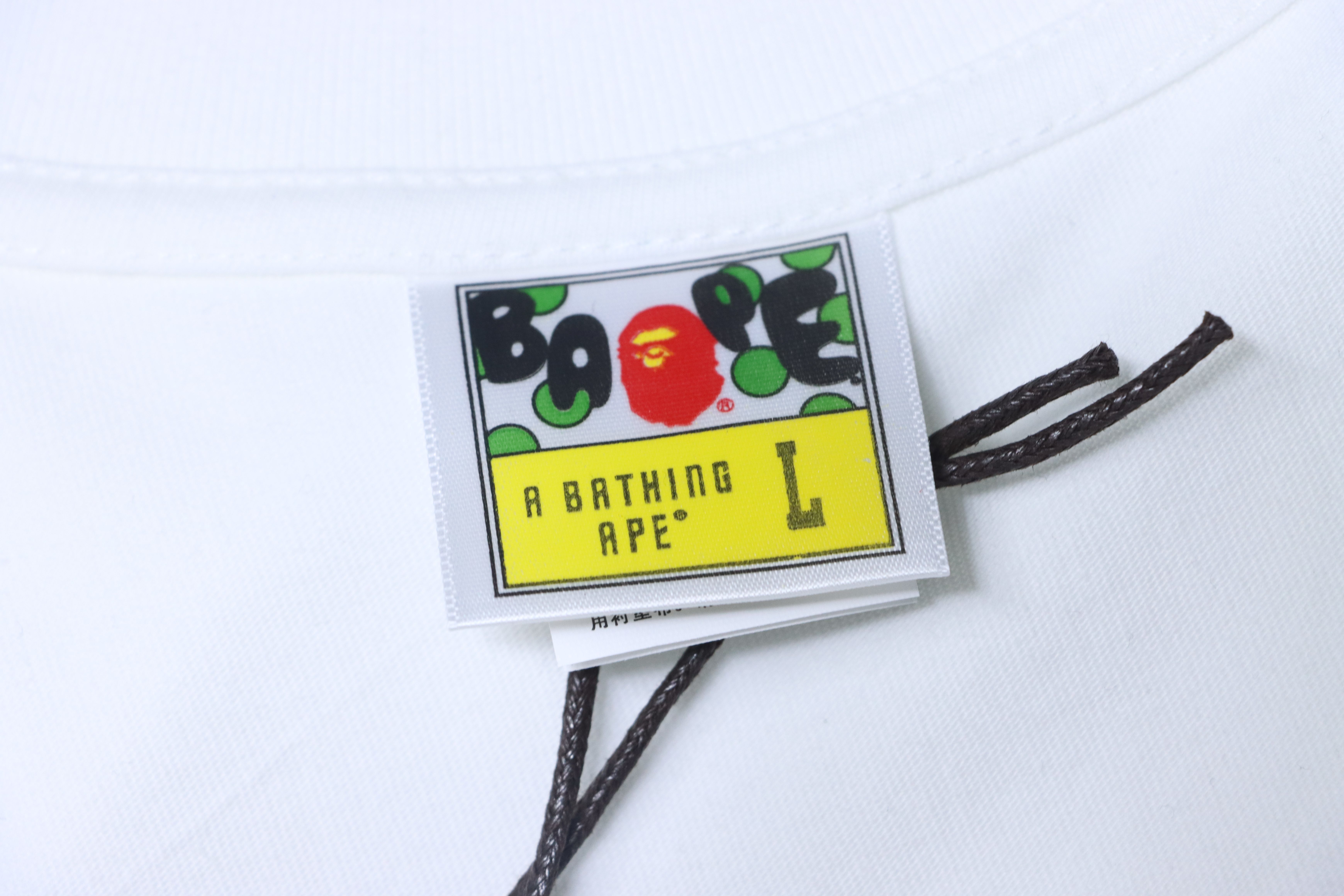 BAPE College Monogram Ape Head Relaxed Fit Tee White