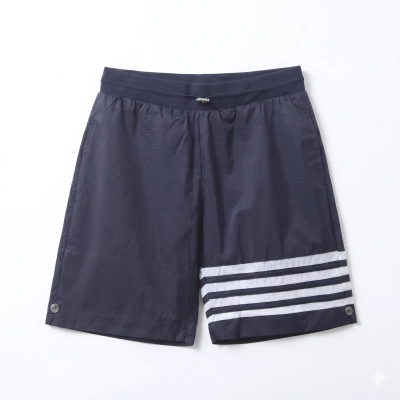 Thom Browne Diagonal Stripe Track Shorts 01