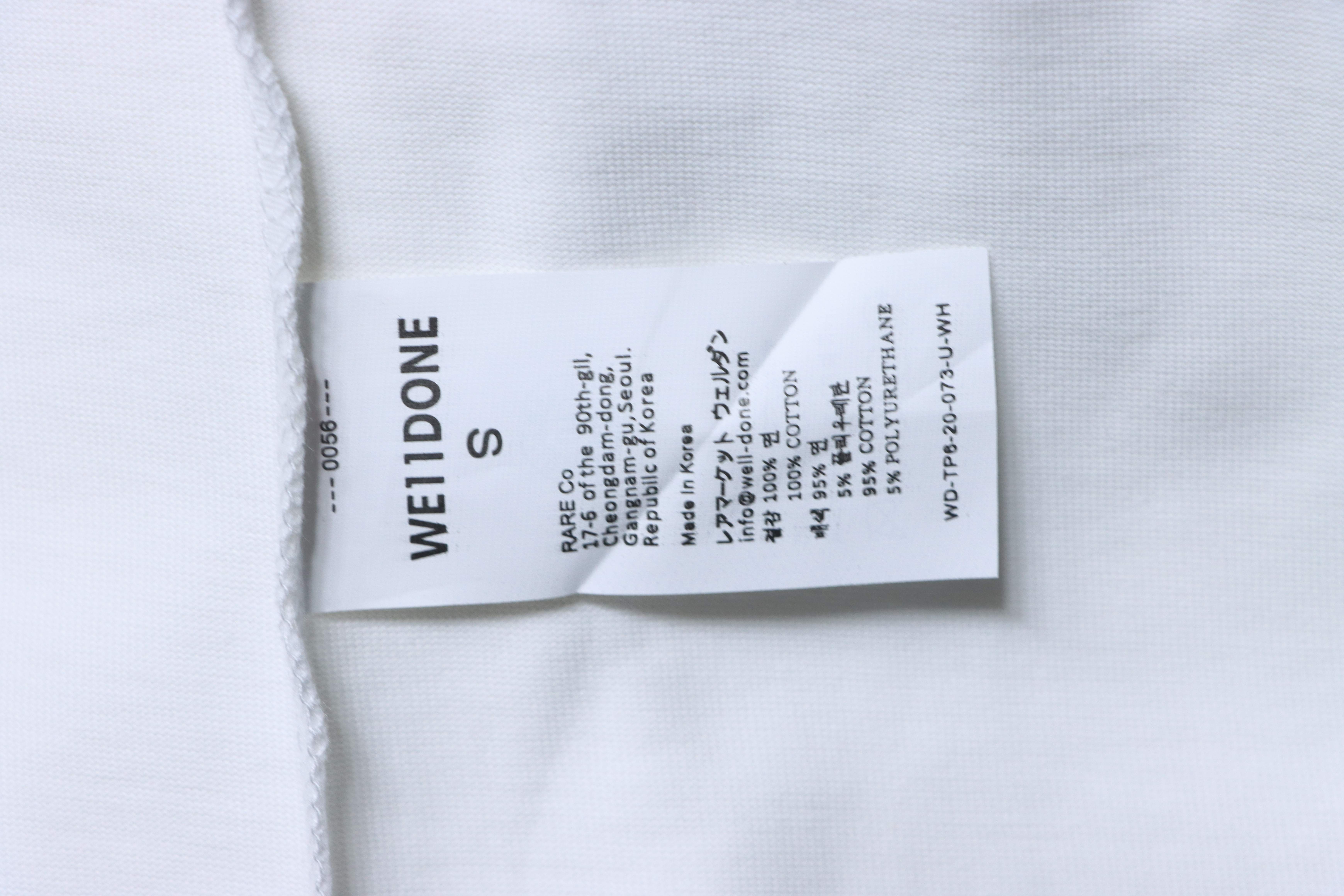    WE11DONE White Multi-Logo T-Shirt
