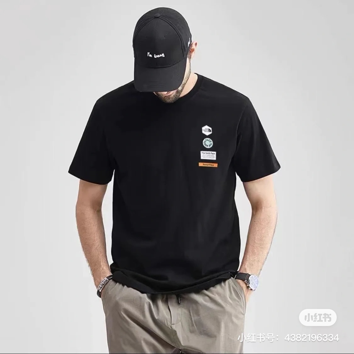Top Quality    The North Face American Vintage Logo Print Crew Neck Short Sleeve Outdoor
