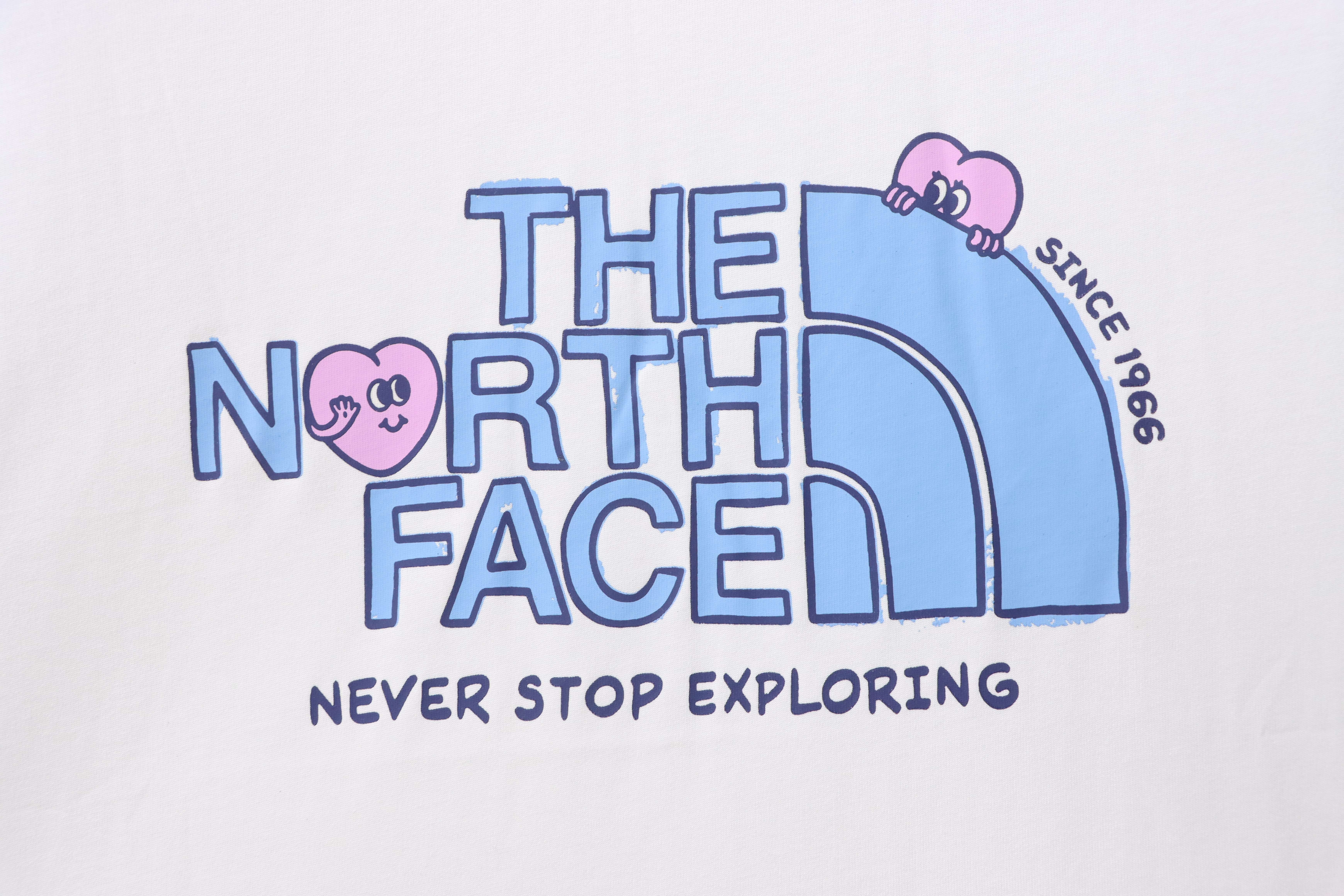 Top Quality    The North Face Heart Series American Vintage Heart Logo Print Outdoor Moisture White