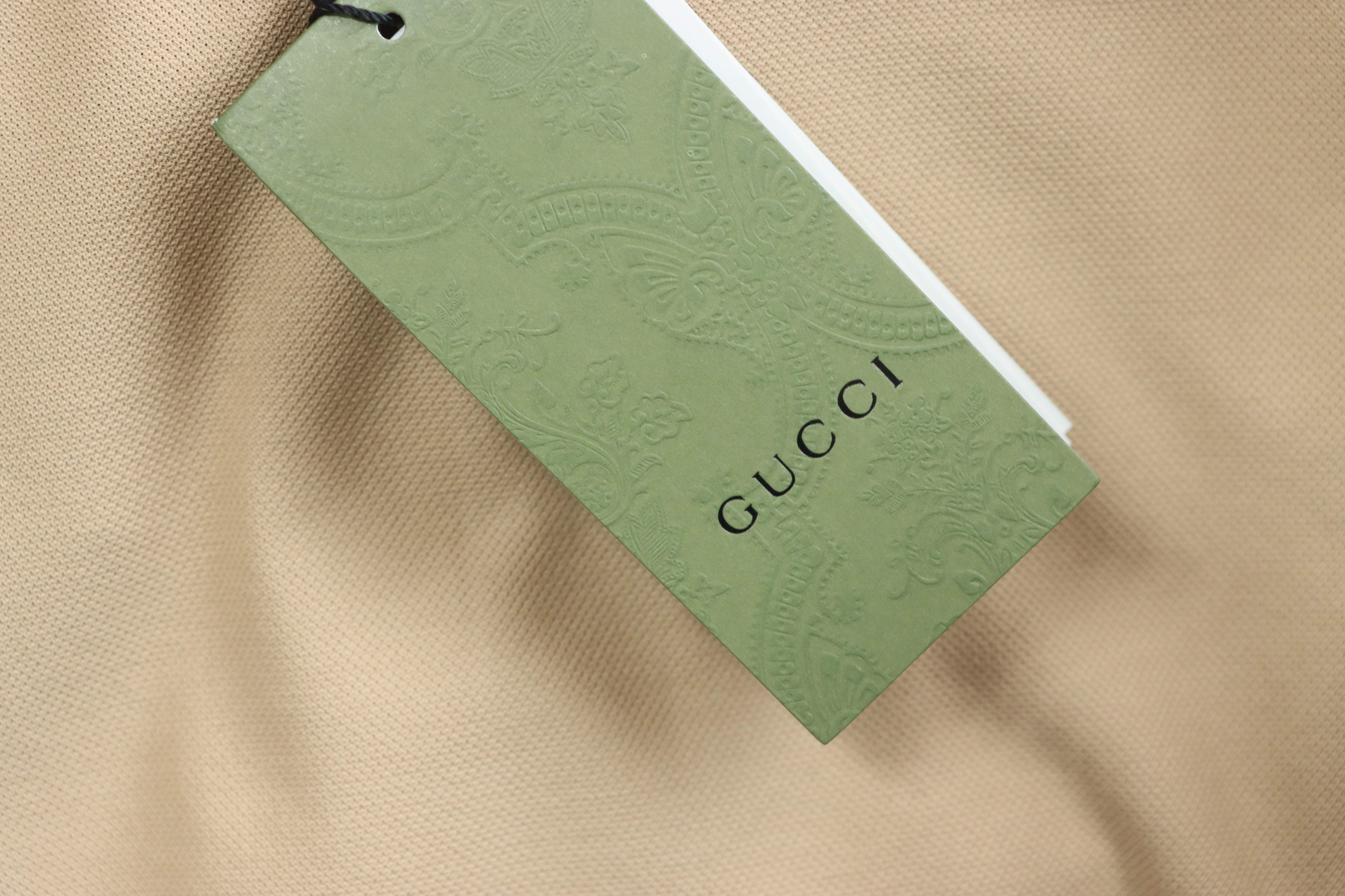    Cotton polo shirt with Web and dark Interlocking G embroidery in white 01