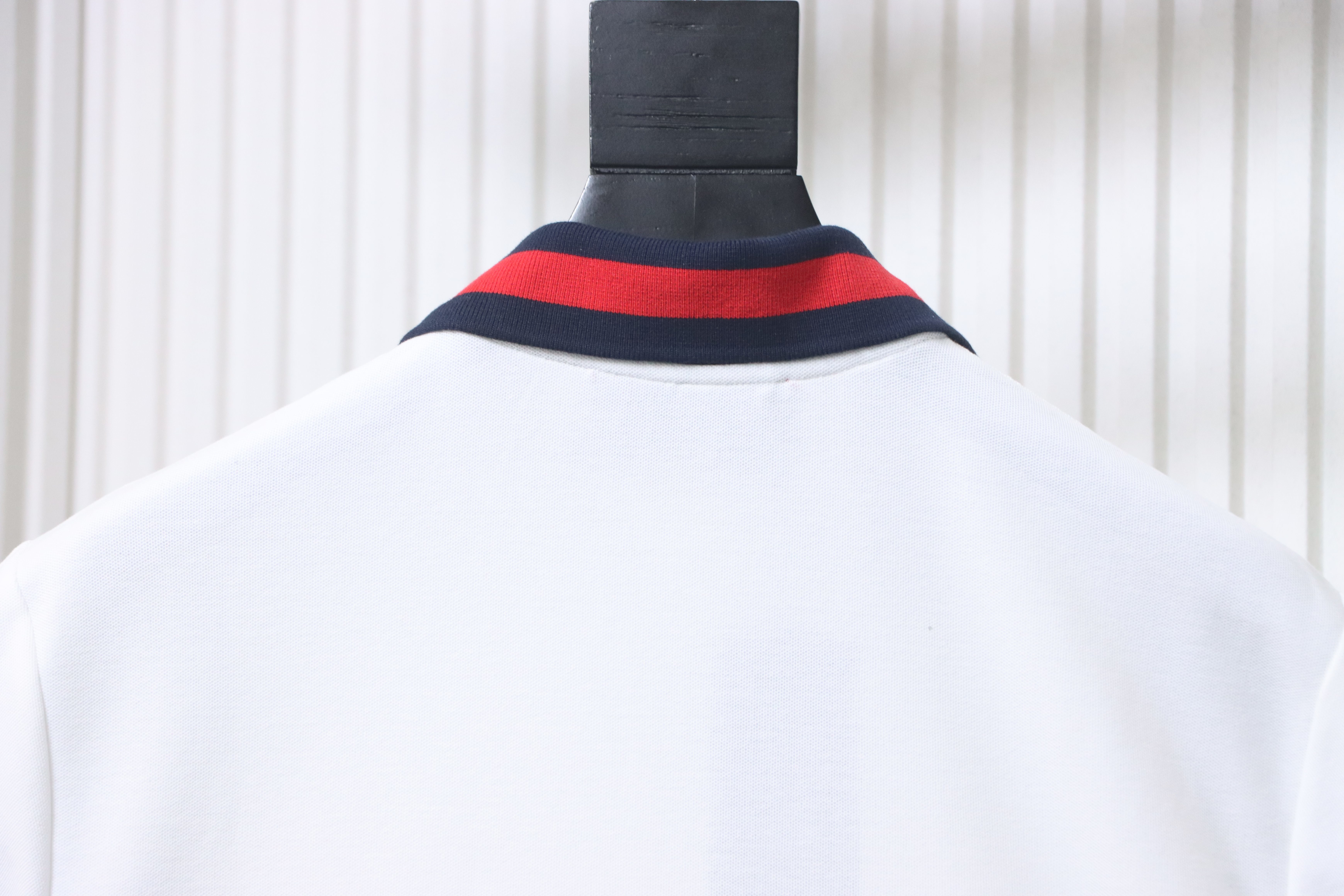    Cotton polo shirt with Web and dark Interlocking G embroidery in white 03