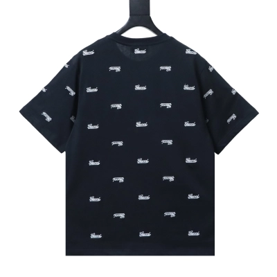 Top Quality    Cotton T-shirt with all-over Gucci logo embroidery 02