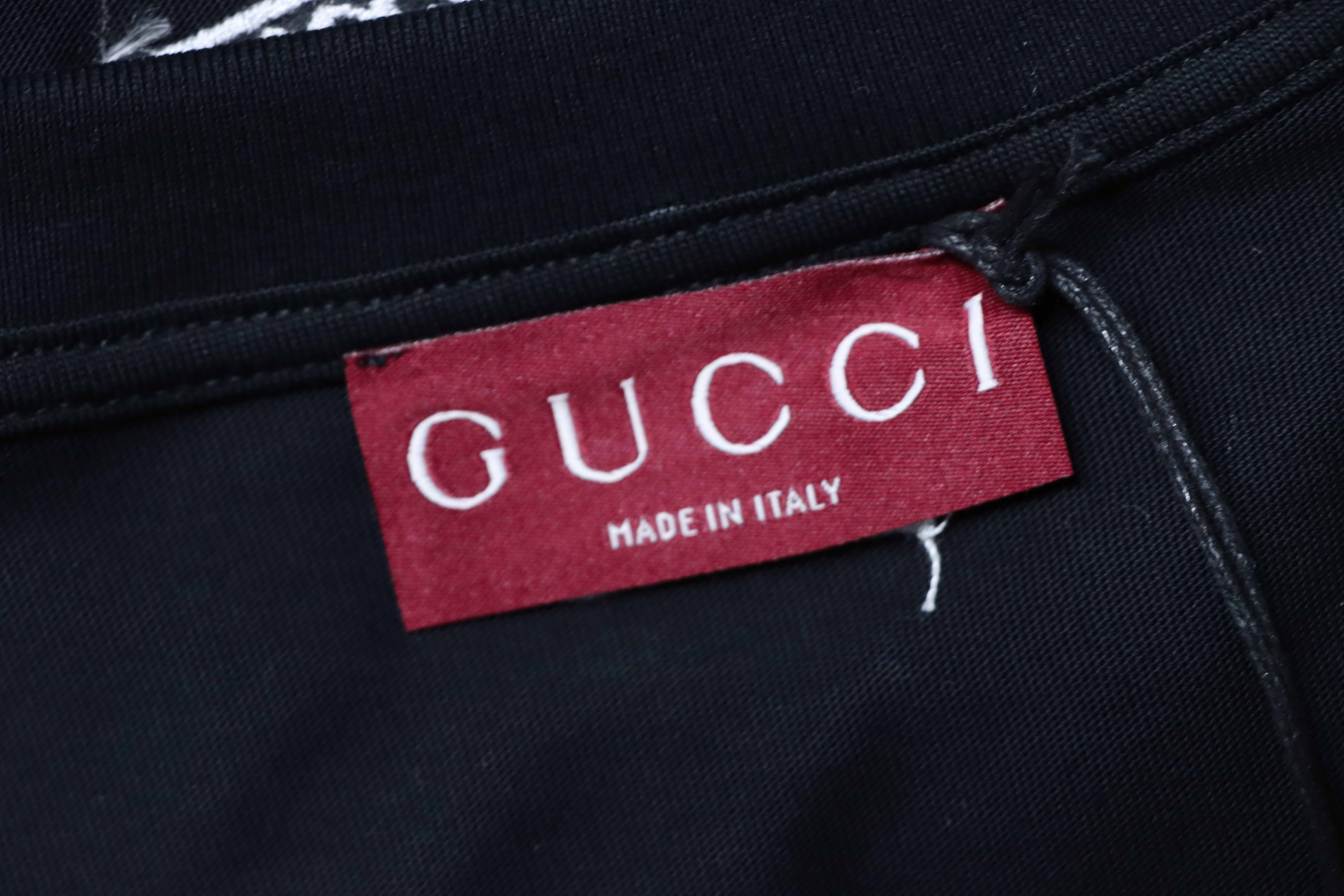 Top Quality    Cotton T-shirt with all-over Gucci logo embroidery