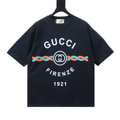 Top Quality    Gucci Firenze Print Tee Navy 616036-XJD7T-4795 01