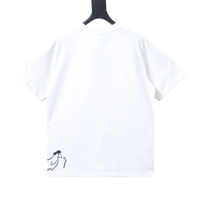 Top Quality    Cotton T-shirt with Gucci cartoon print in white 03 02