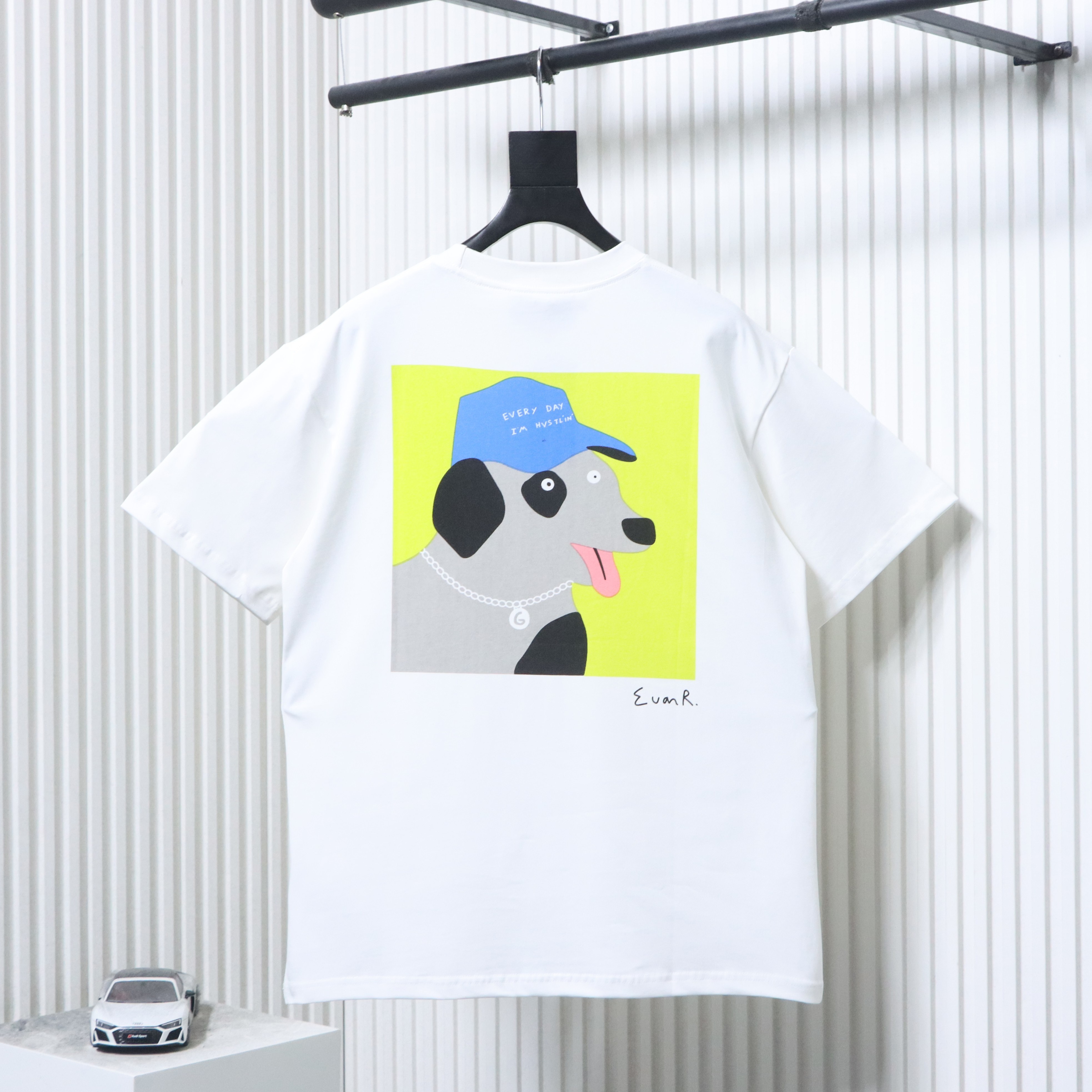 Top Quality    Cotton T-shirt with Gucci cartoon print in white 05