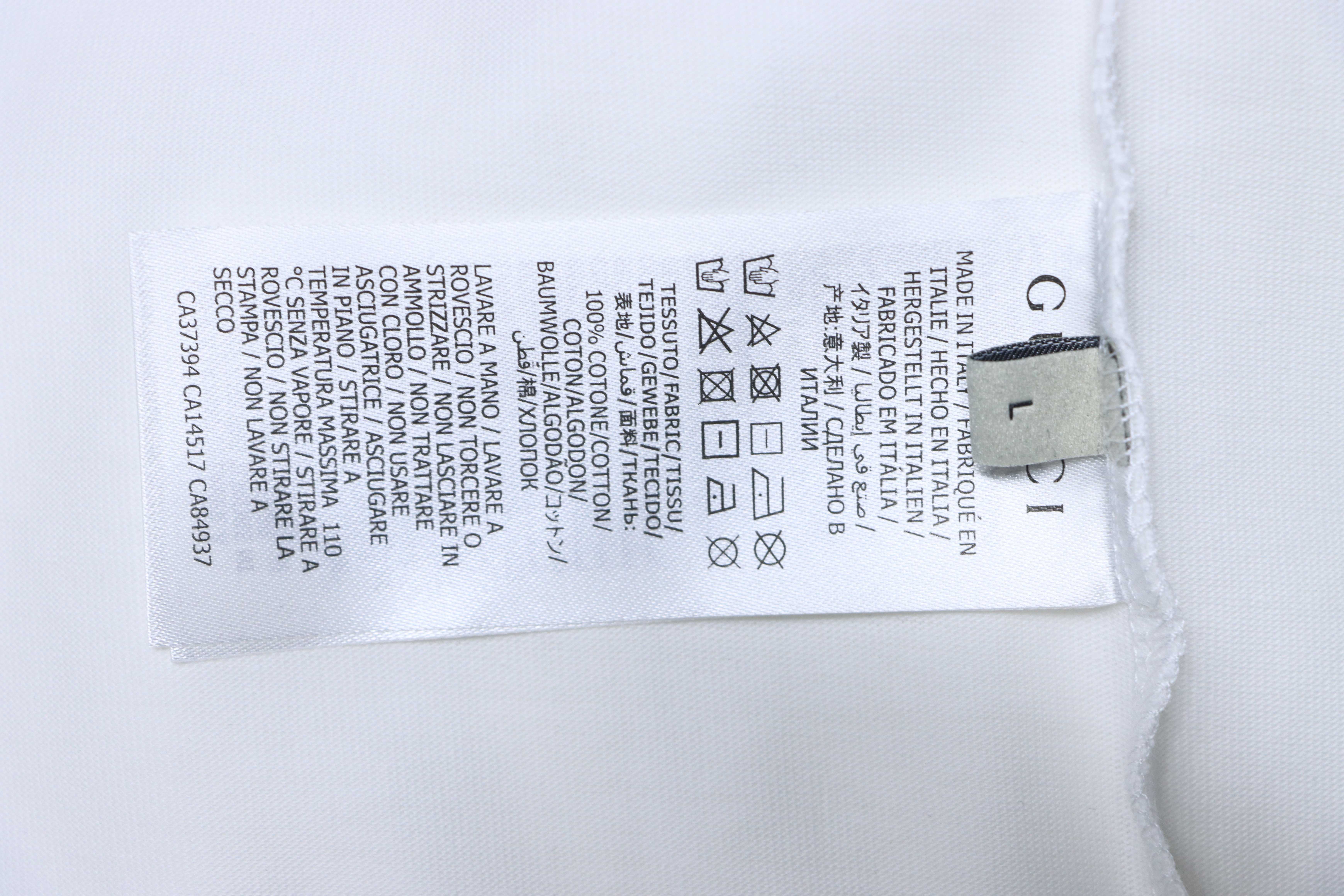 Top Quality    Cotton T-shirt with Gucci cartoon print in white 05