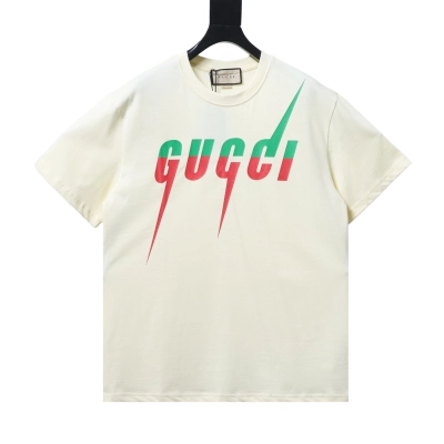 Top Quality    Gucci Printing Classic Short Sleeve Creamy White 565806-XJAZY-9037 01