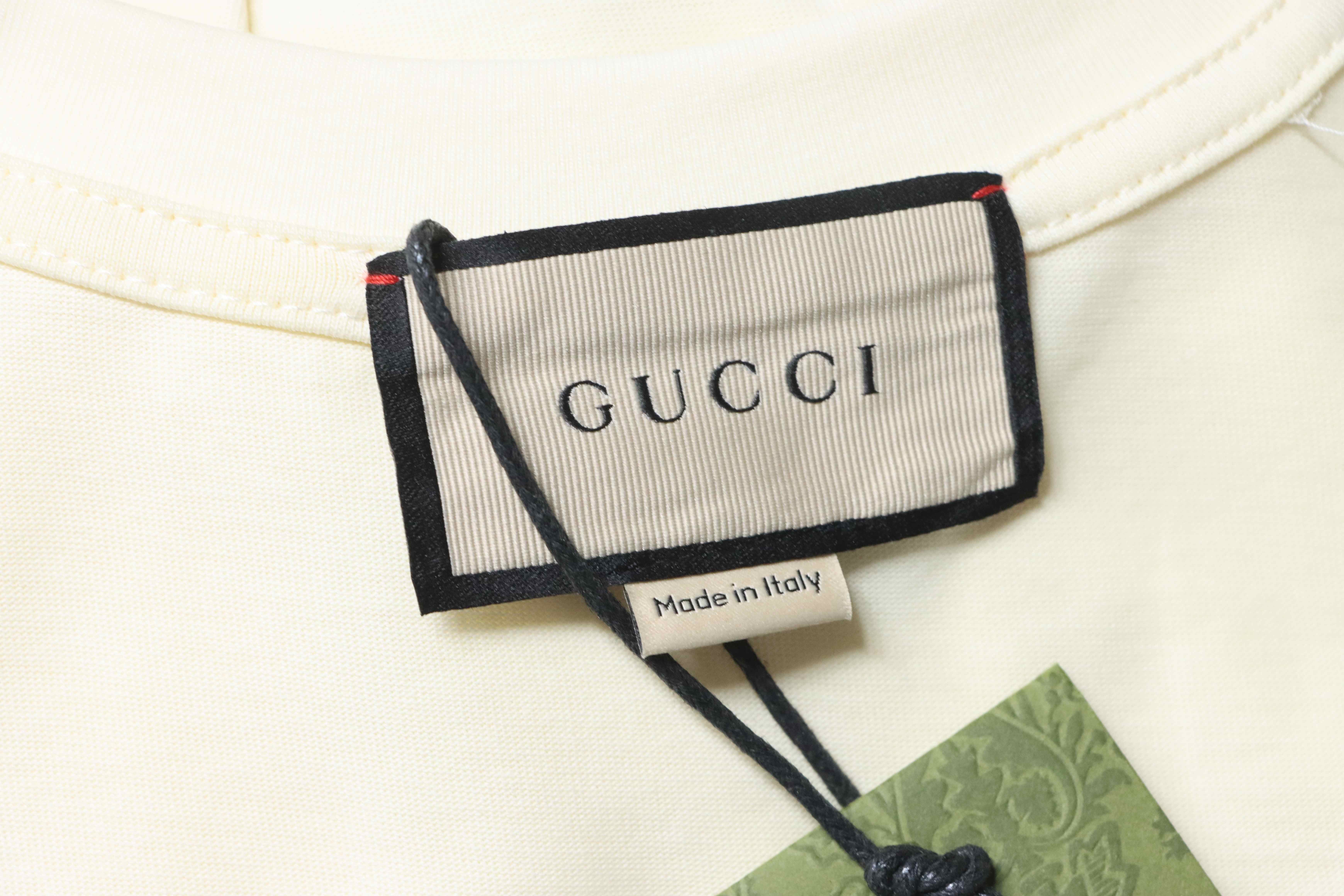    Gucci Printing Classic Short Sleeve Creamy White 565806-XJAZY-9037