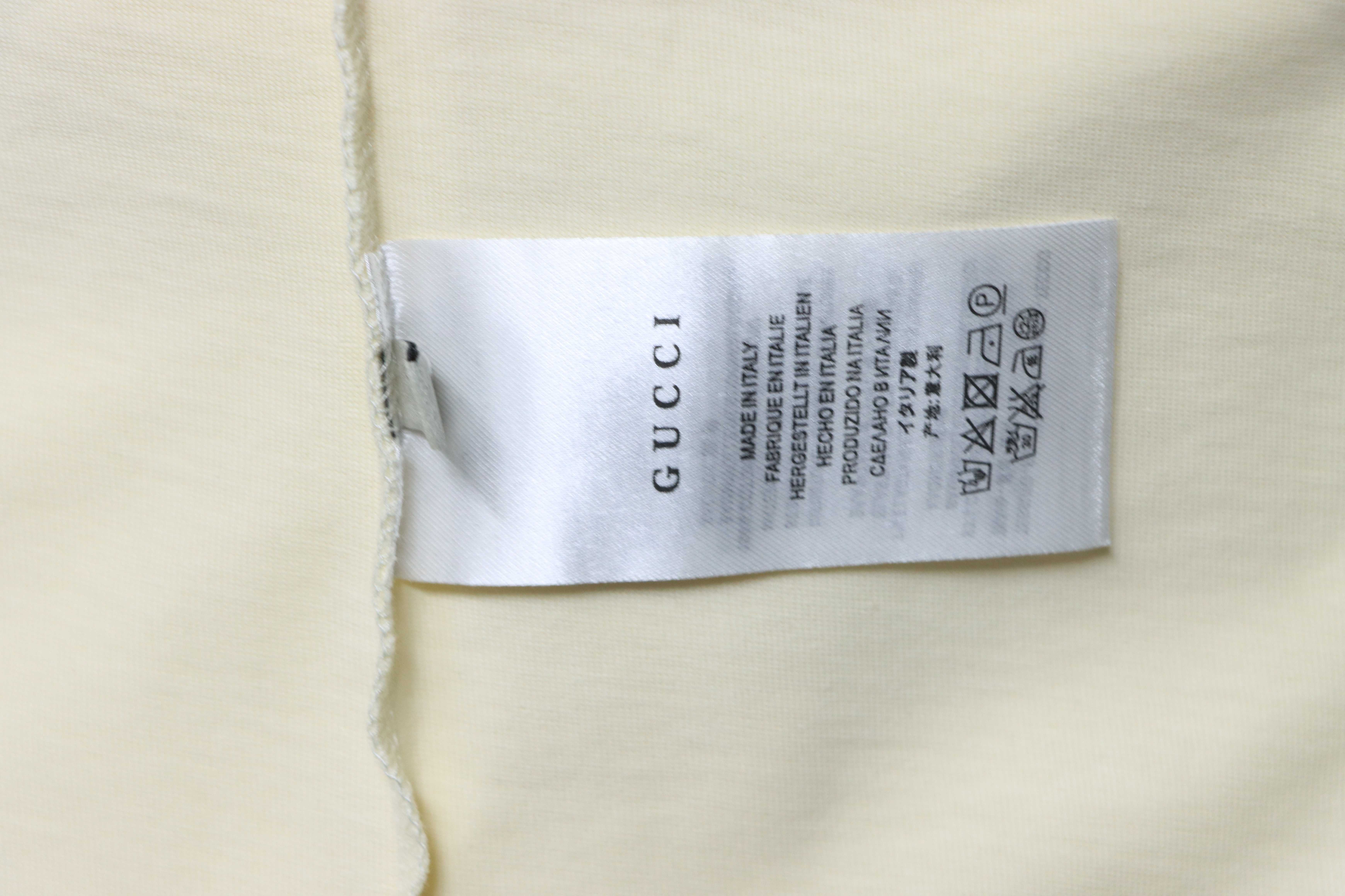    Gucci Printing Classic Short Sleeve Creamy White 565806-XJAZY-9037
