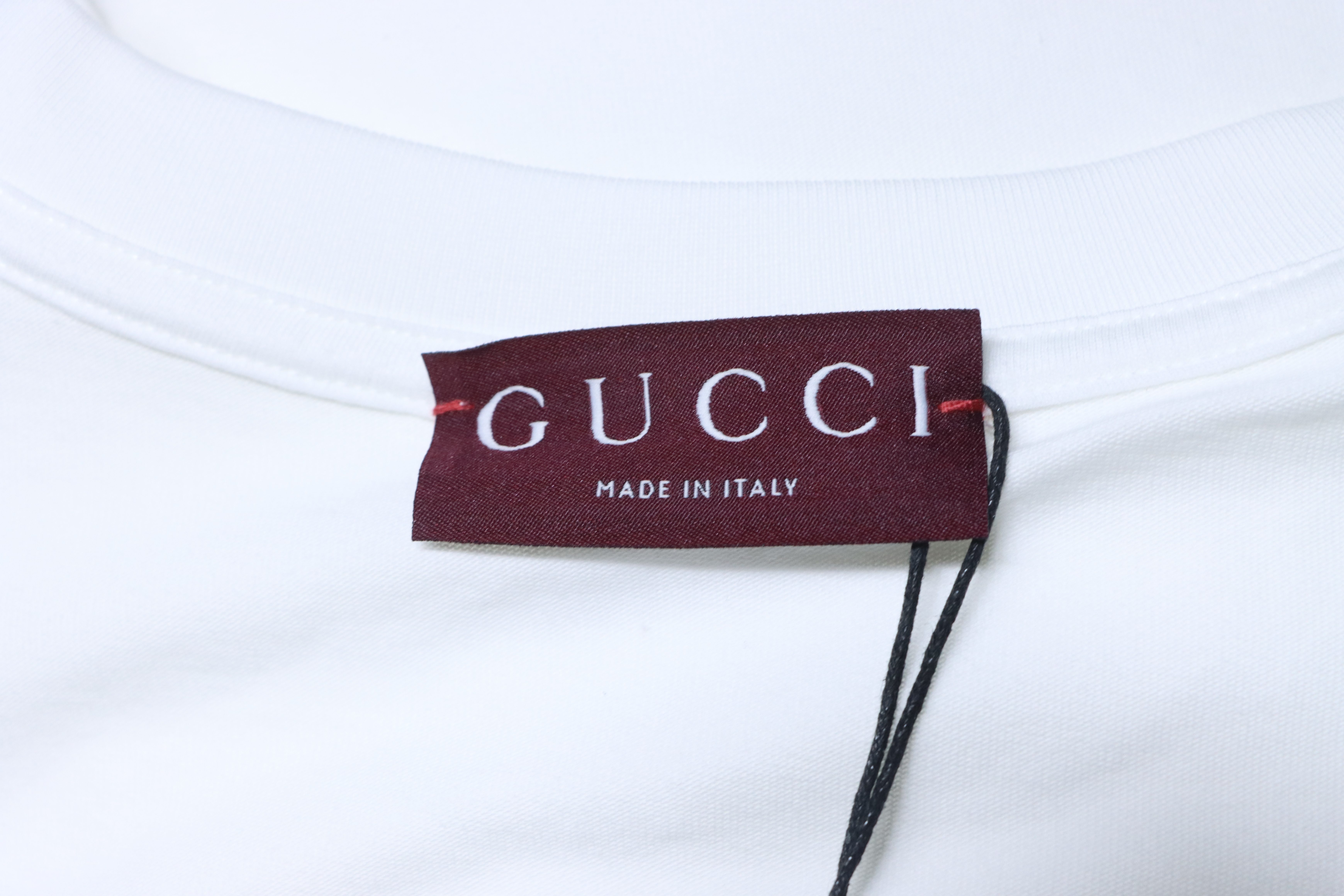 Top Quality    Cotton T-shirt with Interlocking G embroidery in white 01